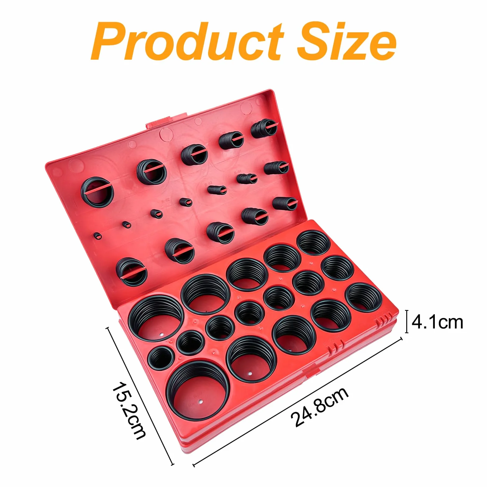 Avesteir 419 Pezzi 32 Misure Assortite O-Ring in Gomma, O Ring Guarnizioni, Guarnizioni Kit O Anello Nero, Set di Anelli per Idrauliche, Motore, Condizionata, Automobile