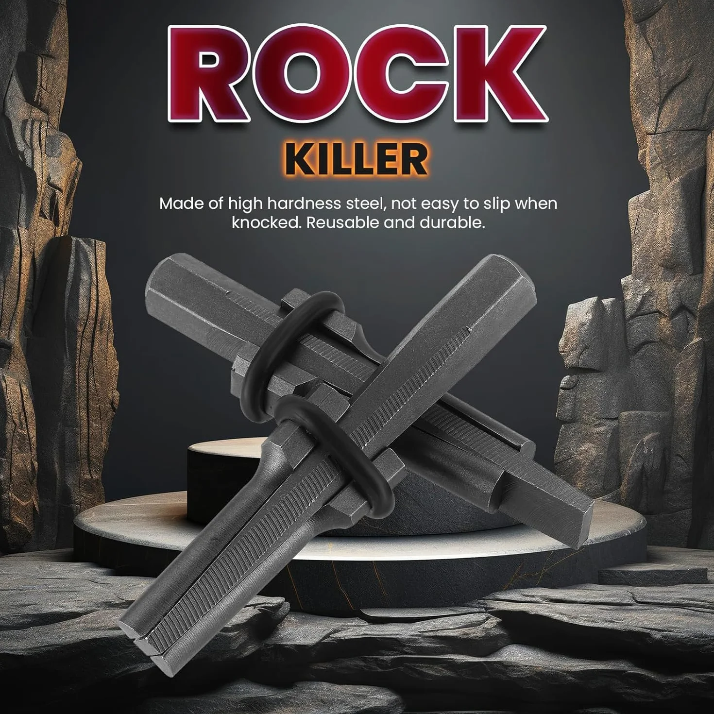 Cunei Spaccaroccia 10 Pezzi 16 mm per Spaccatura Pietra Granito