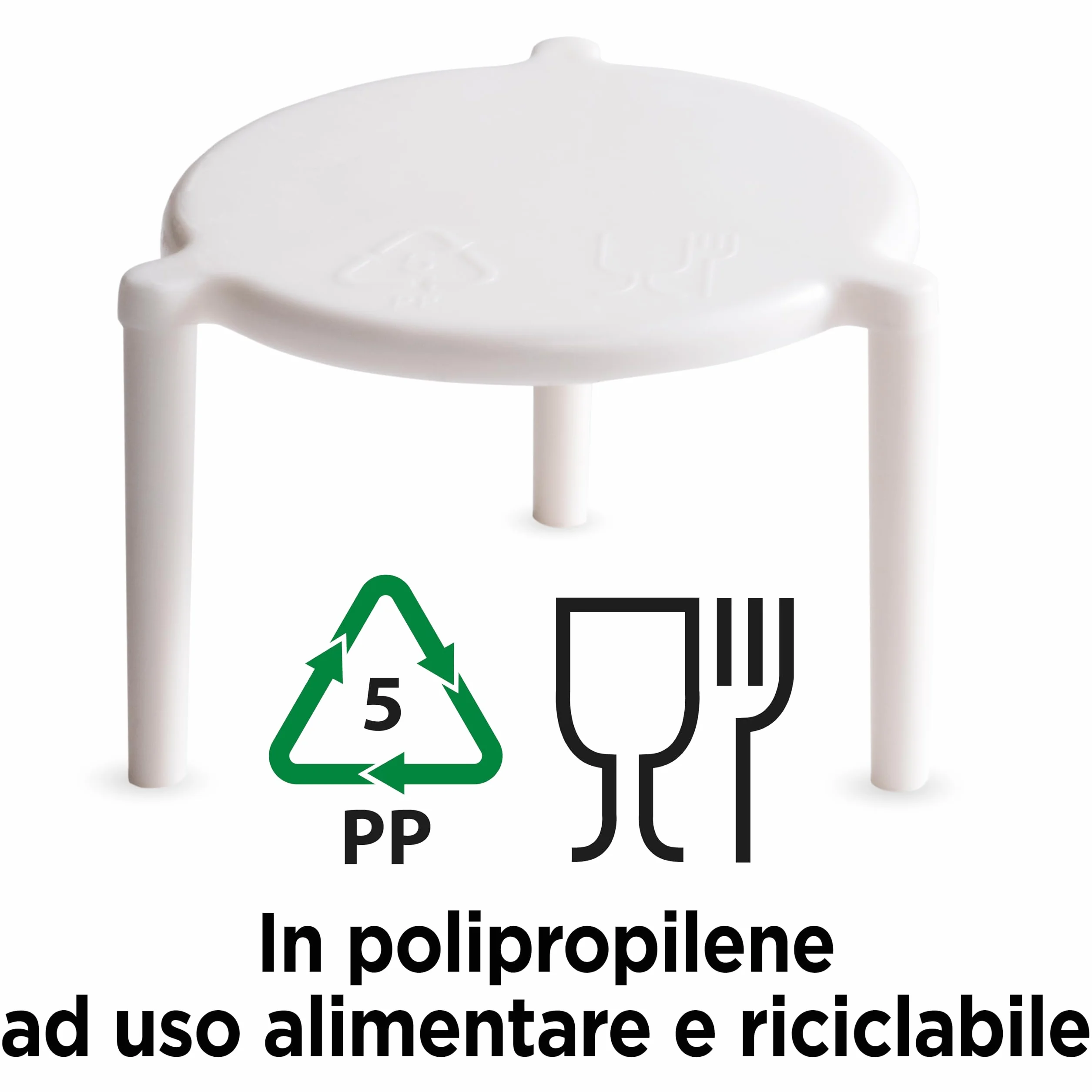 Everest Adv Distanziatori per Scatole Pizza 3 cm Supporto Pizza Saver Bianchi 250 pz
