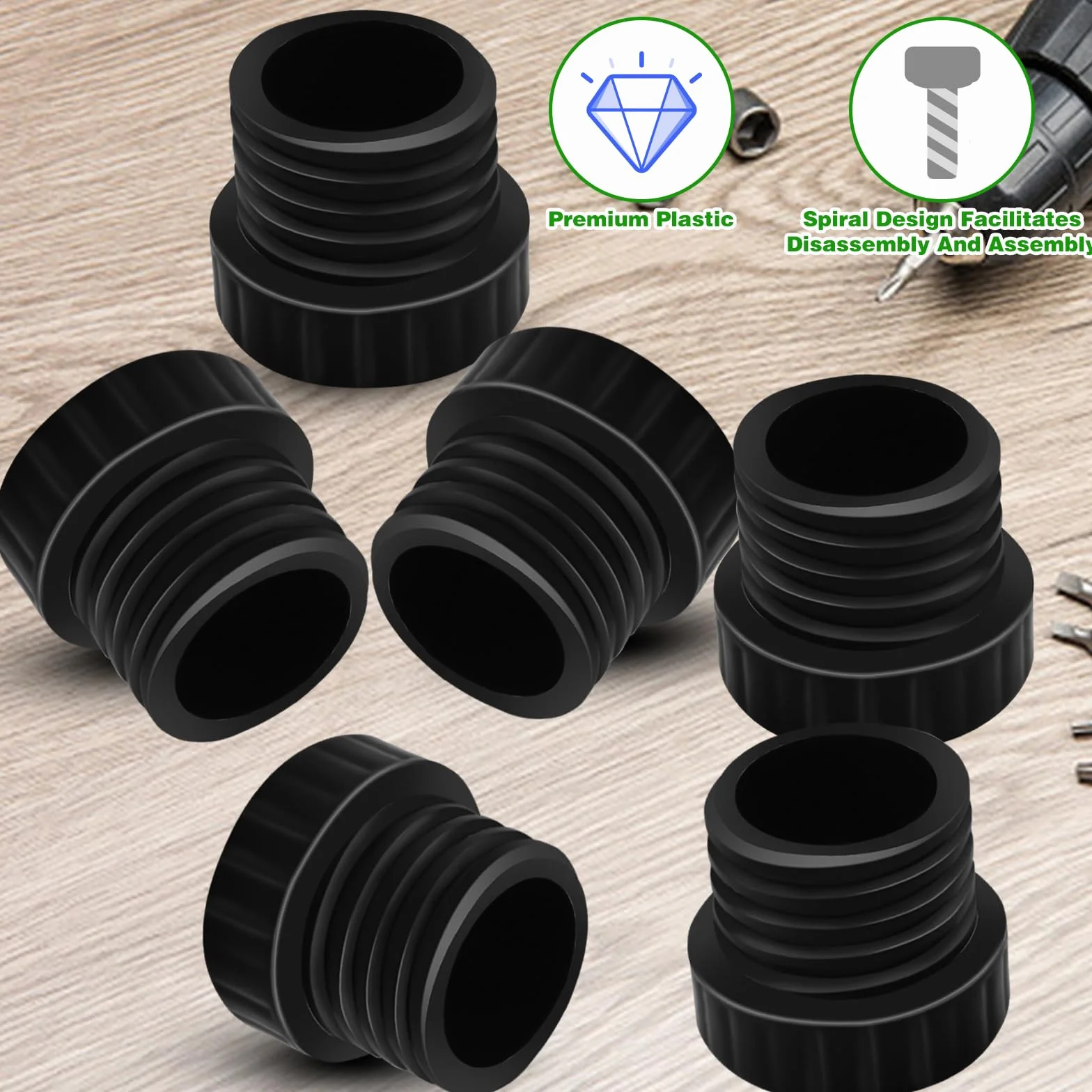 6 coperture per portalampada – Tappi di sicurezza per prese inutilizzate, proteggono le luci delle stringhe