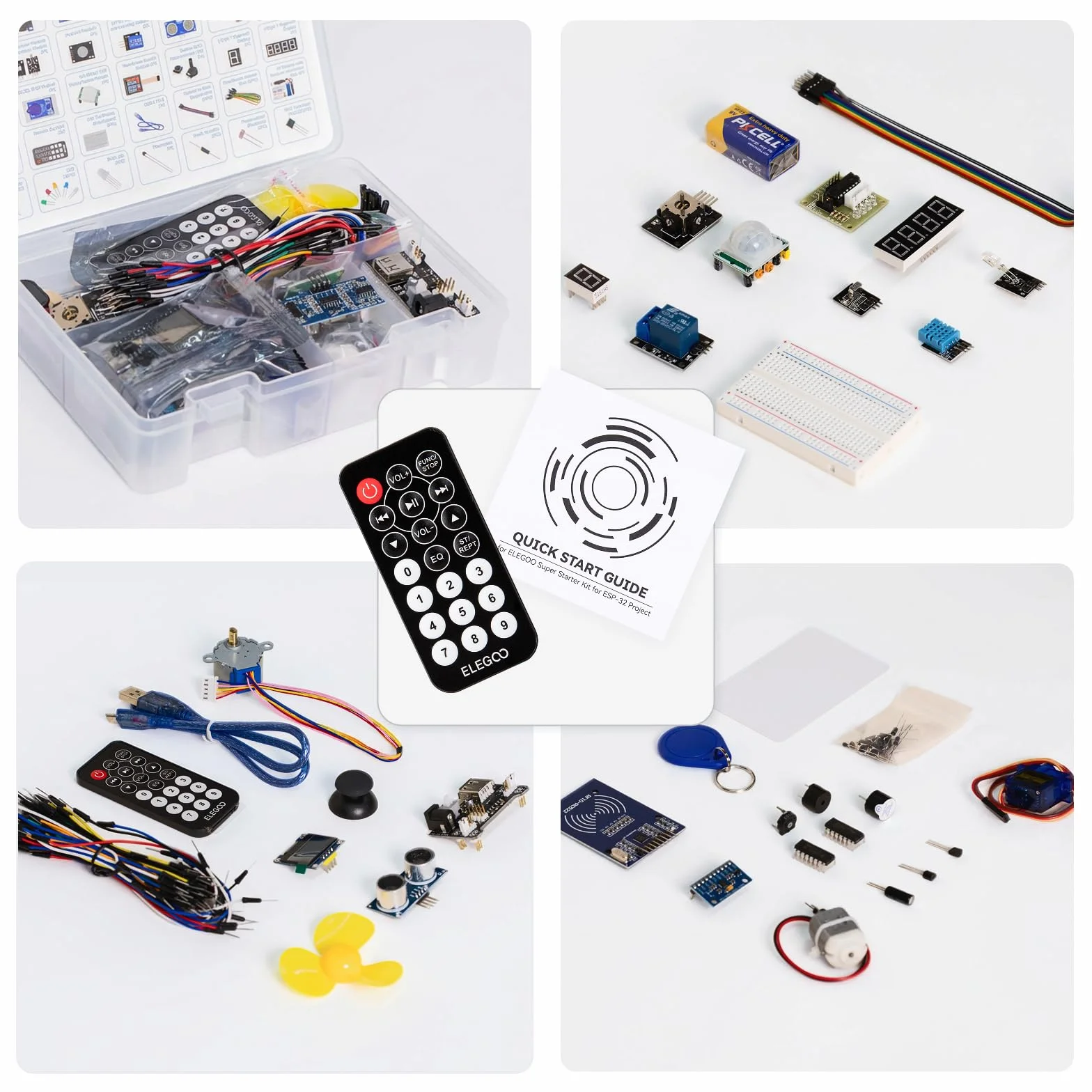 ELEGOO ESP-32 Super Starter Kit con Tutorial, Scheda di Sviluppo USB-C, Microcontrollore Dual-Core, CP2102