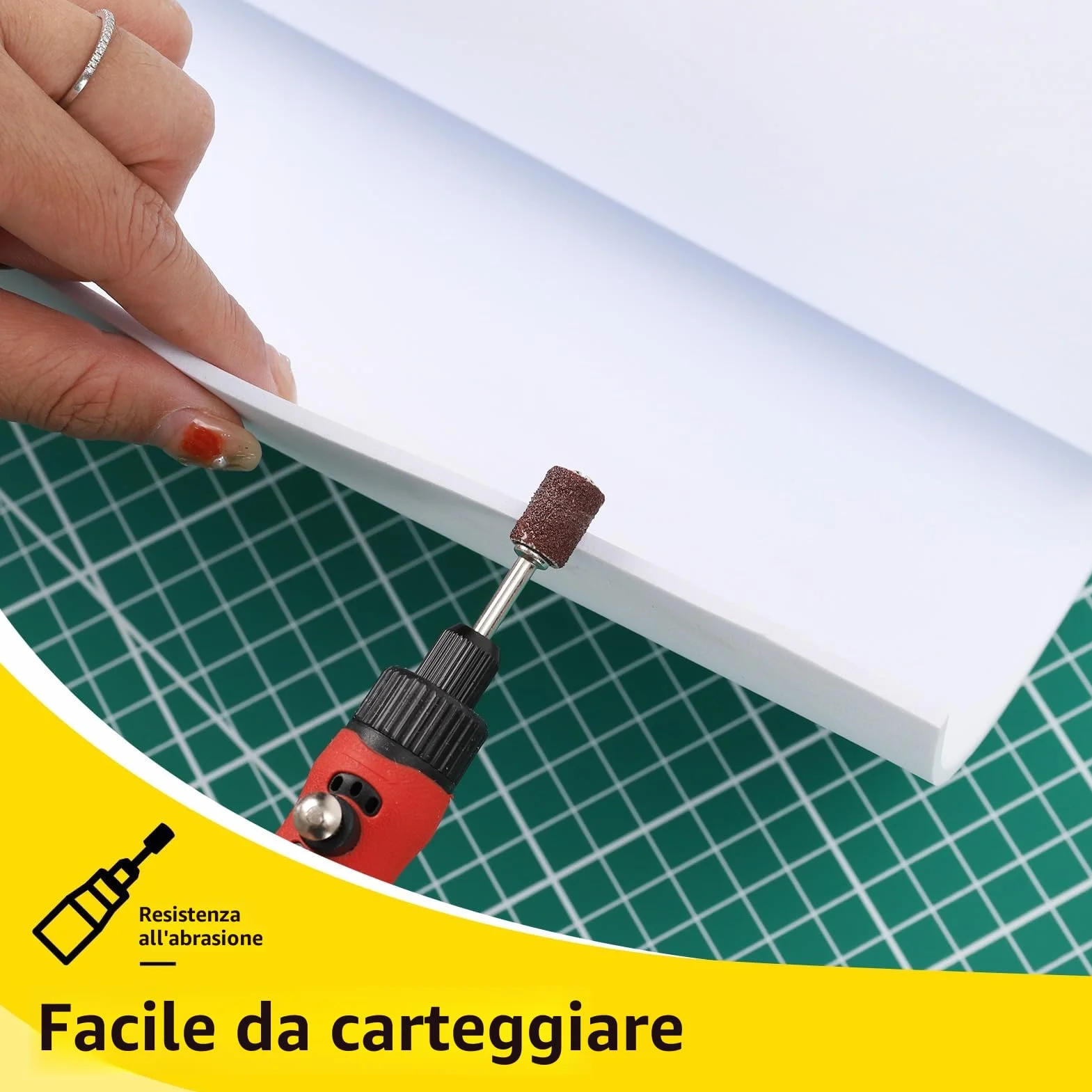 Eva Foam Bianca 1mm 34x124.5cm Alta Densità 86kg/m3 per Cosplay Fai da Te