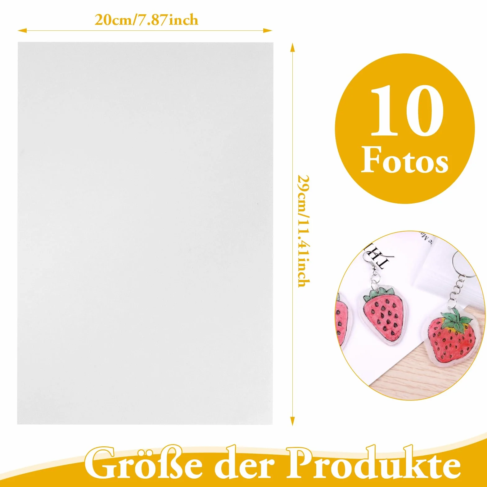 10 pellicole termoretraibili trasparenti, A4, opache, termoretraibili, per fai da te, spessore 0,3 mm, dimensioni 20 x 29 cm