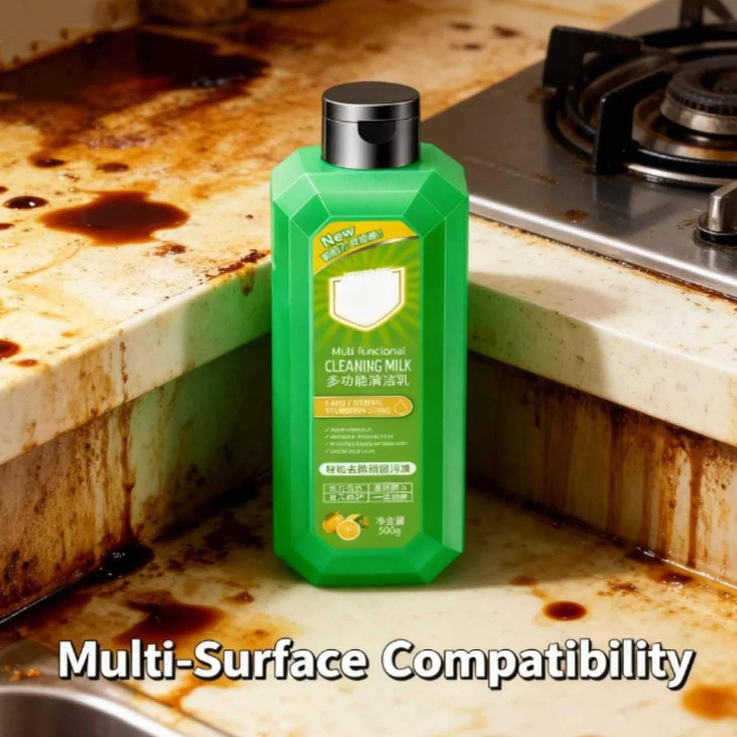 2Pcs Cleaning Milk House Cleaner,Powerful Multifunctional Concentrated Cleansing Lotion, Effectively Remove Stains And Dirt On Various Surfaces, For Household Kitchen