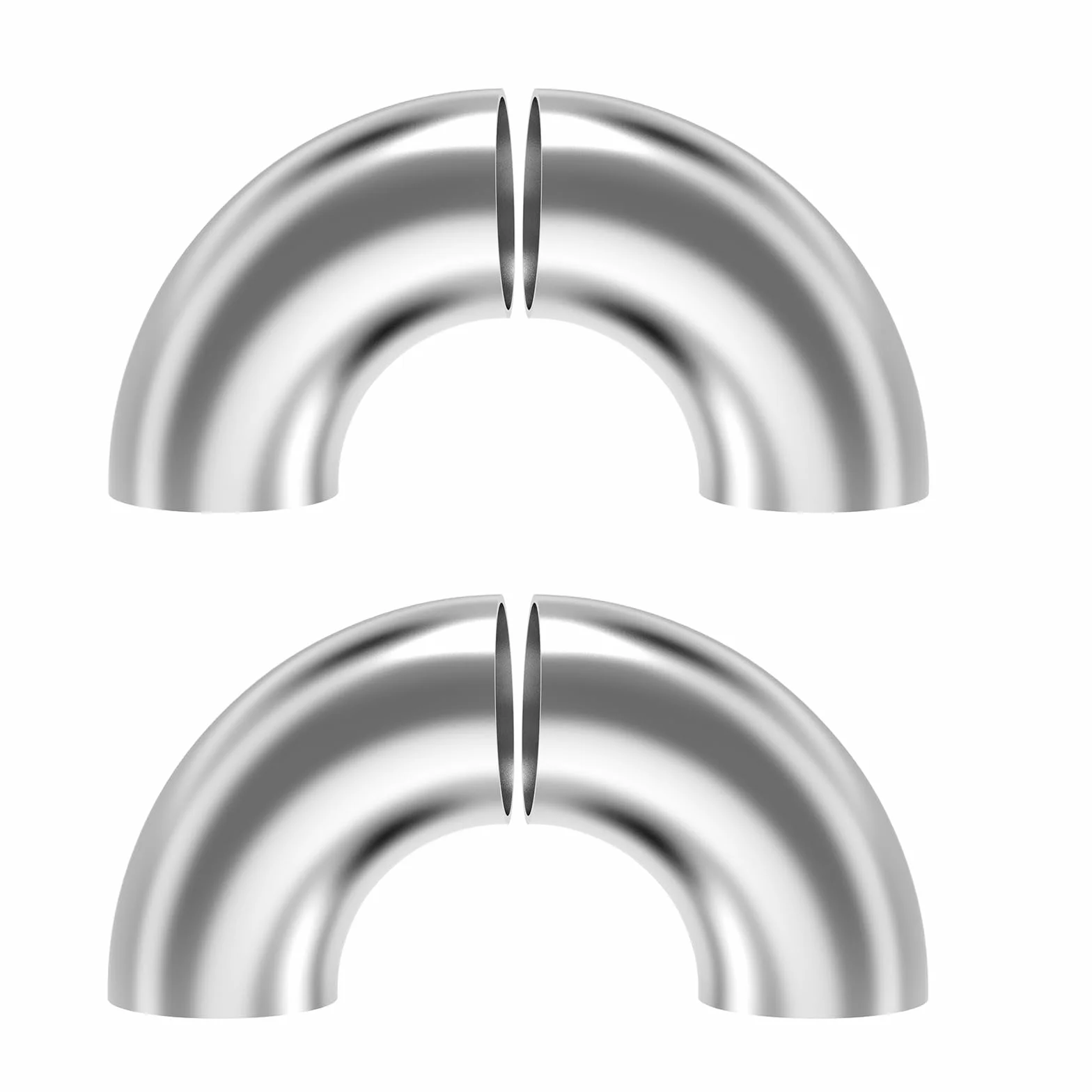 Arco di scarico 90° acciaio inox 63 mm 1,5 mm connettore auto sistema di scarico