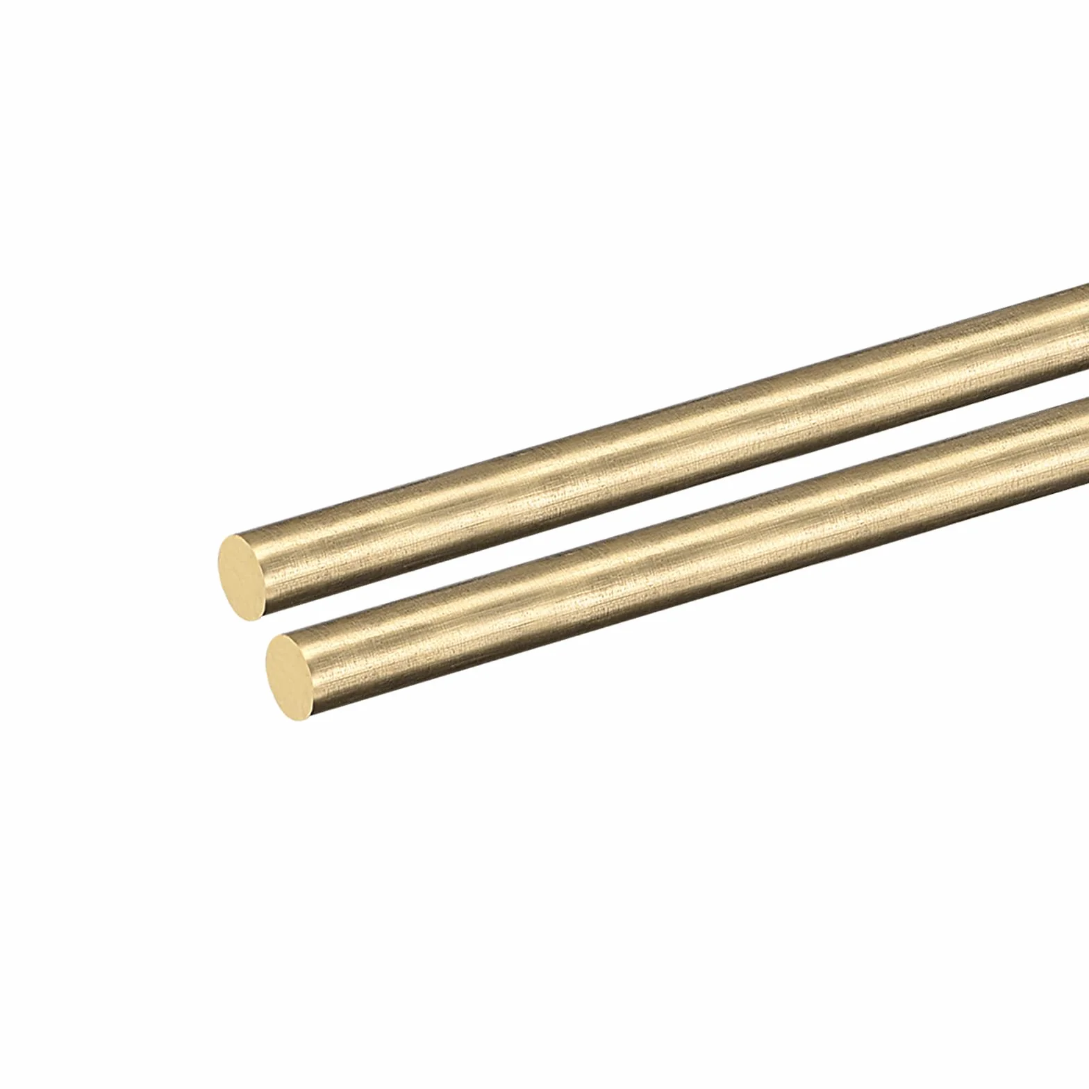 DMiotech 2pz 5mm x 400mm, Ottone Massiccio Tondo Asta, Ottone Asta Tornio Barra Scorte per Fai-da-Te Artigianato