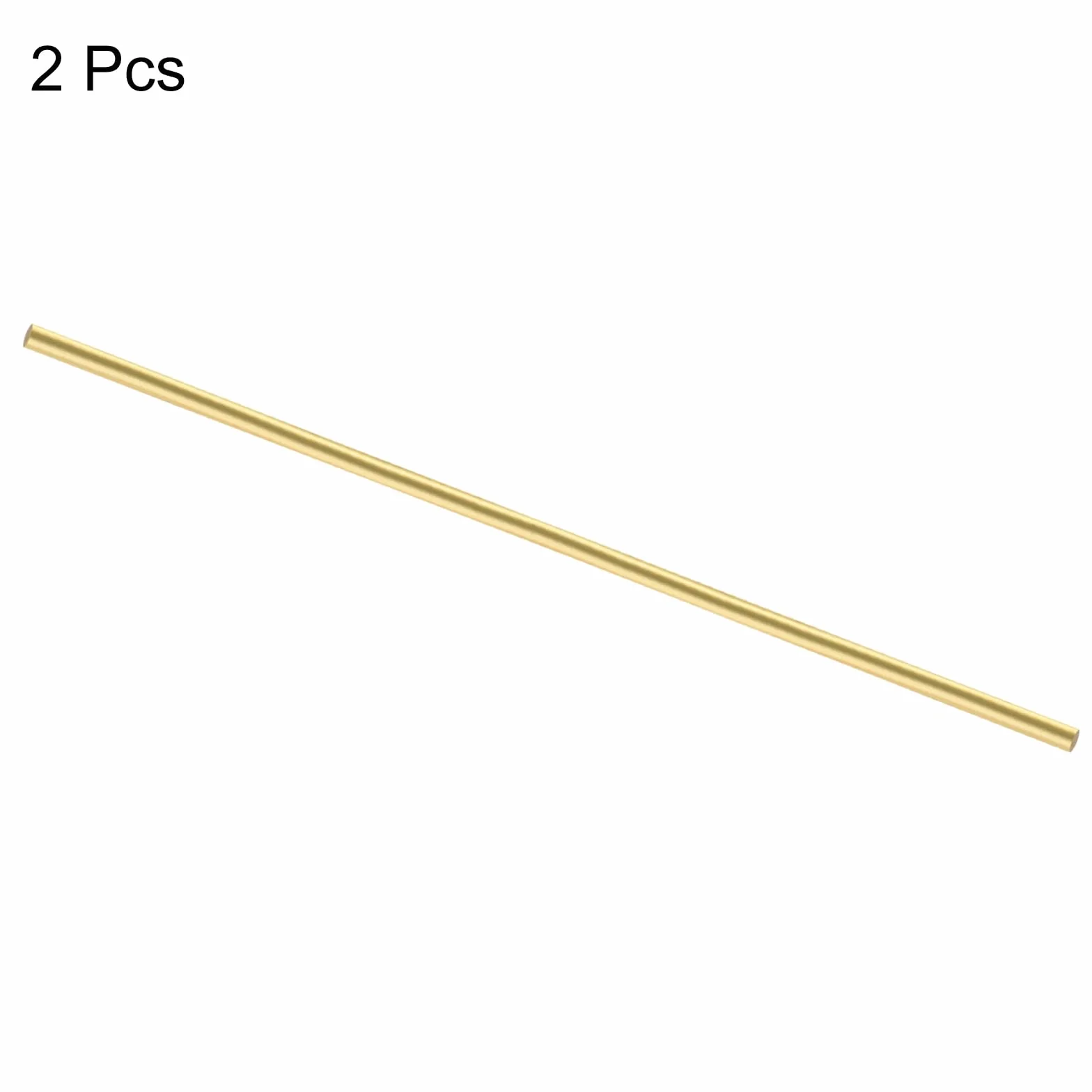 QUARKZMAN 2pcs Barre Di Ottone (5mm)0.2 Pollici x (200mm)8 Pollici Barra Rotonda Solida Di Ottone Per Tornio Per Manici Di Coltelli Pin Fai Da Te Modellini Di Aerei