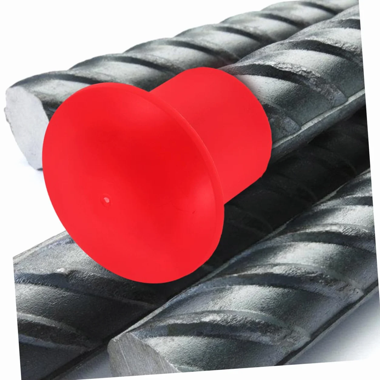Cappucci di Protezione per Barre D'armatura in Pp Rosso 16-25mm, Tappi Terminali di Sicurezza a Fungo, Copriferro Riutilizzabili 50 Pezzi