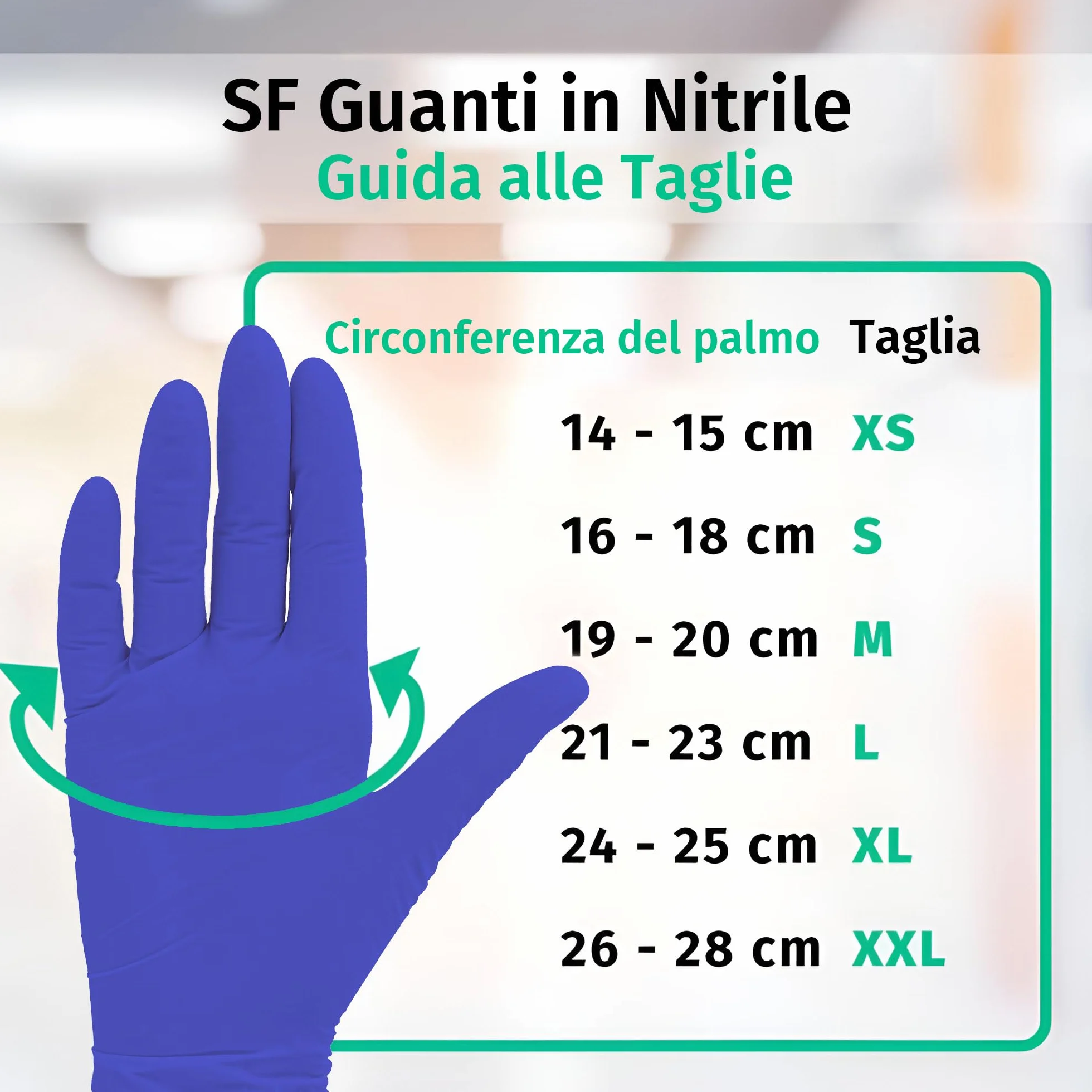 Guanti Nitrile S Viola 100 Pezzi Monouso Senza Lattice Senza Polvere