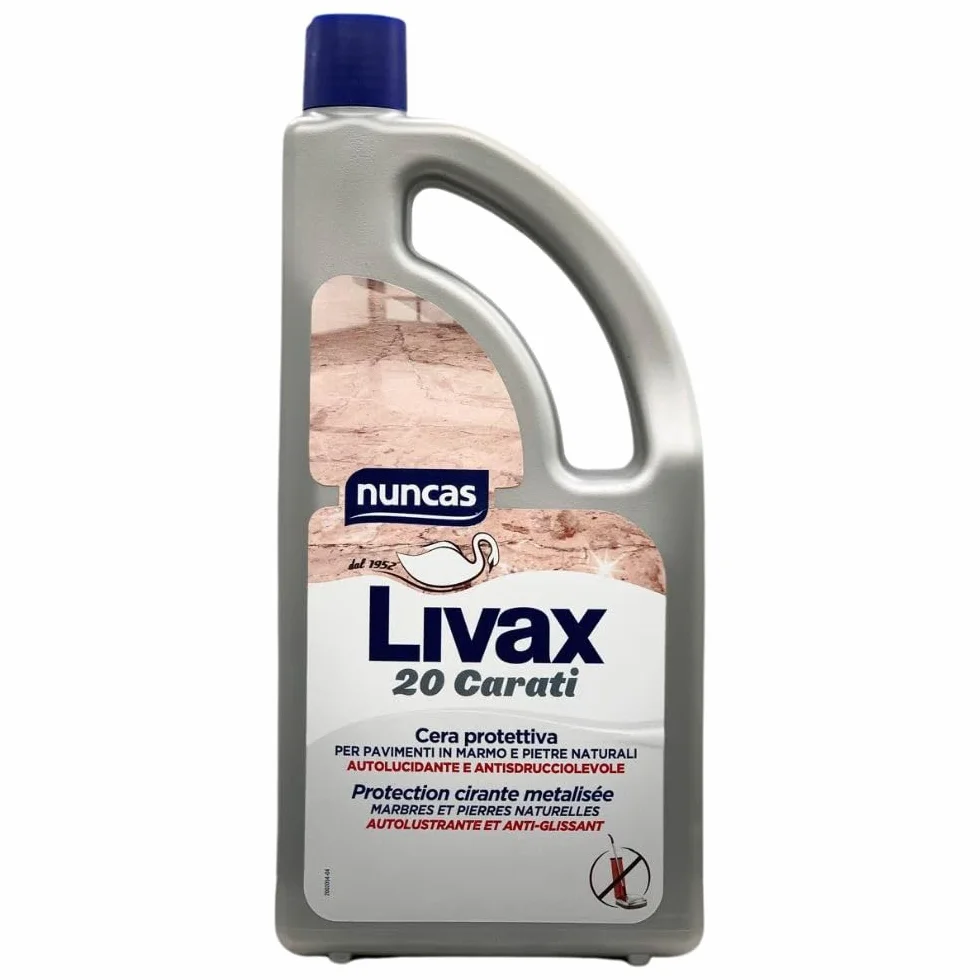 Cera Protettiva per Pavimenti in Marmo e Pietre Naturali, Autolucidante e Antisdrucciolevole, 1000ml (1 Unità)