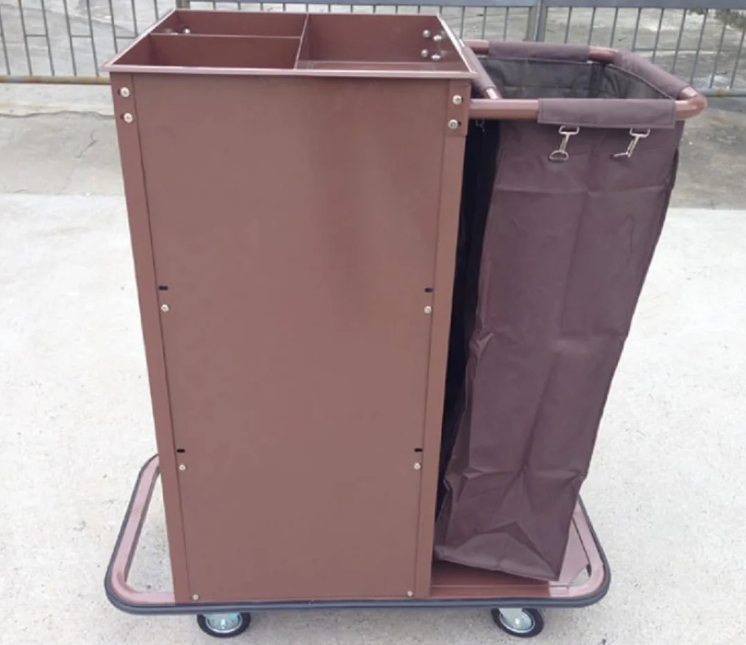 Carrello per Hotel Multifunzionale Industriale con Serratura, Carrello per Pulizie Tradizionali Commerciali per camere, Servizio di Pulizia.,A