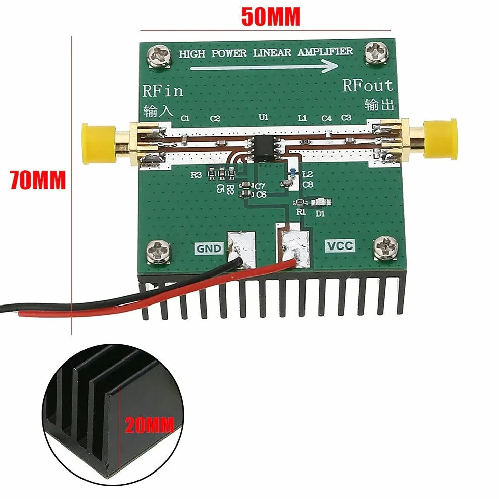 1pc RF2126 400MHZ-2700MHZ 2.4GHz 1W Amplificatore di potenza RF a banda larga
