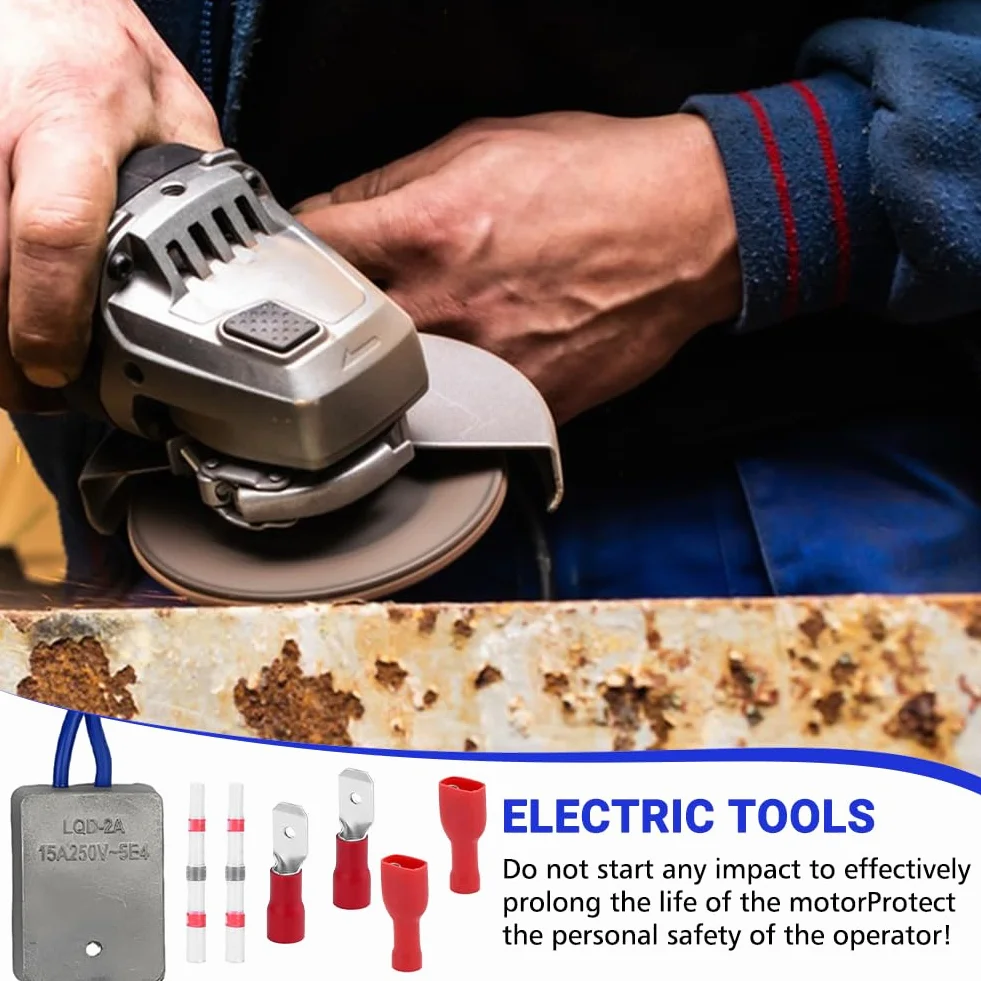 Softstart modulo 230 V, set di limitatori di corrente di avviamento dolce, 15 A, 230 V, avvio delicato con set di insallazione, resistenza all'avviamento Soft Start per utensili elettrici come sega