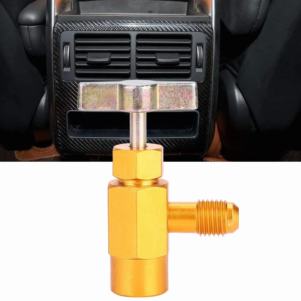 Rubinetto bombola autosigillante, erogazione bombola per rubinetto refrigerante R-134a R-134 AC Attrezzo valvola filettatura Acme 1/2 ", per collettore condizionatore