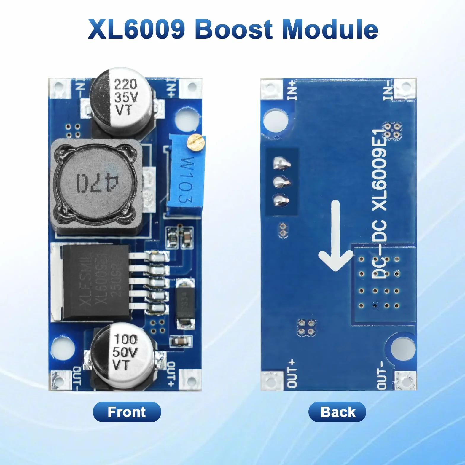 RUIZHI XL6009 Boost Convertitore Regolatore di Tensione Modulo DC DC Converter 3-32V fino a 5-35V 4A Regolabile Step Up Regolatore di tensione Frequenza di commutazione 400 kHz con Arduino(6 Pezzi)