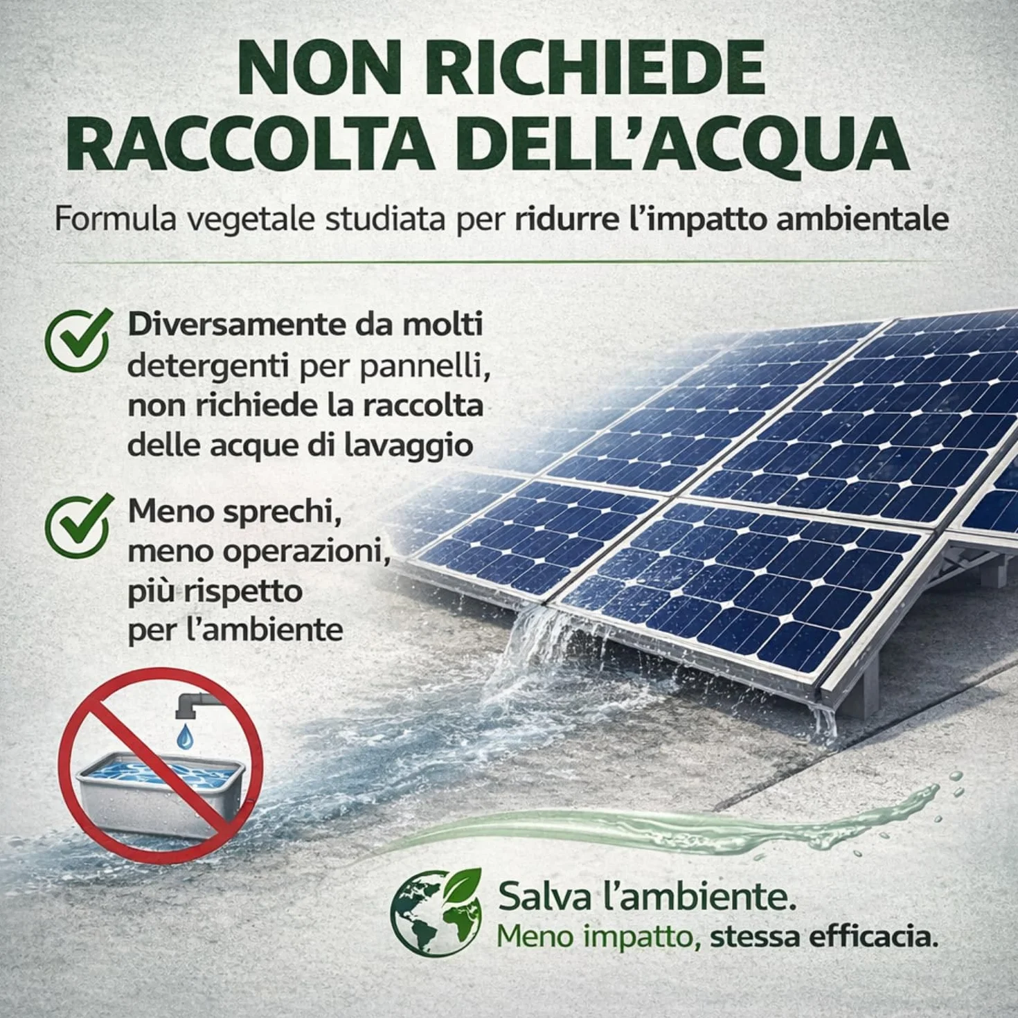 PIP Eco Detergente Concentrato Pannelli Fotovoltaici 1L - Pulizia Pannelli Solari Vegetale Ecologica Antistatica