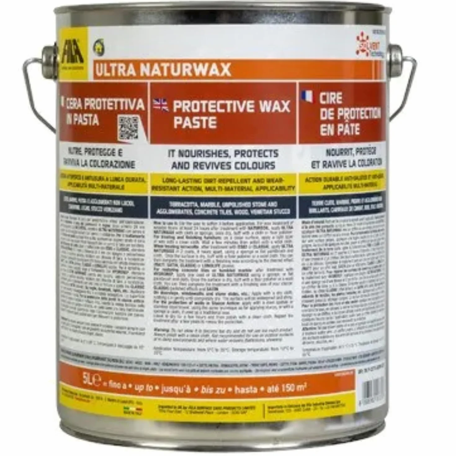 Cera per Cotto Interno Protettiva In Pasta Ultra Naturwax 5 Litri