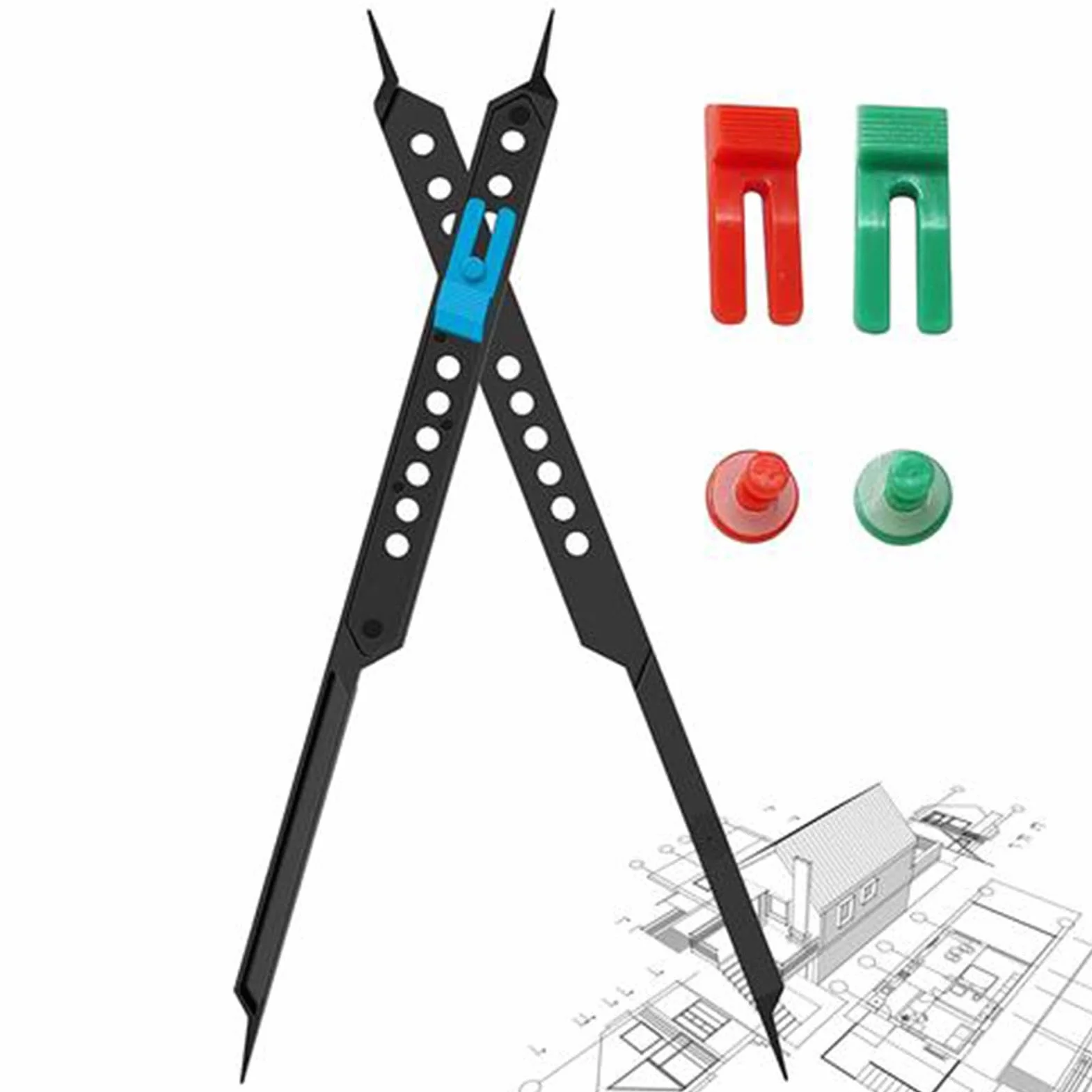 Divisore in scala proporzionale 25,4 cm per artisti architetti designer con custodia in pelle
