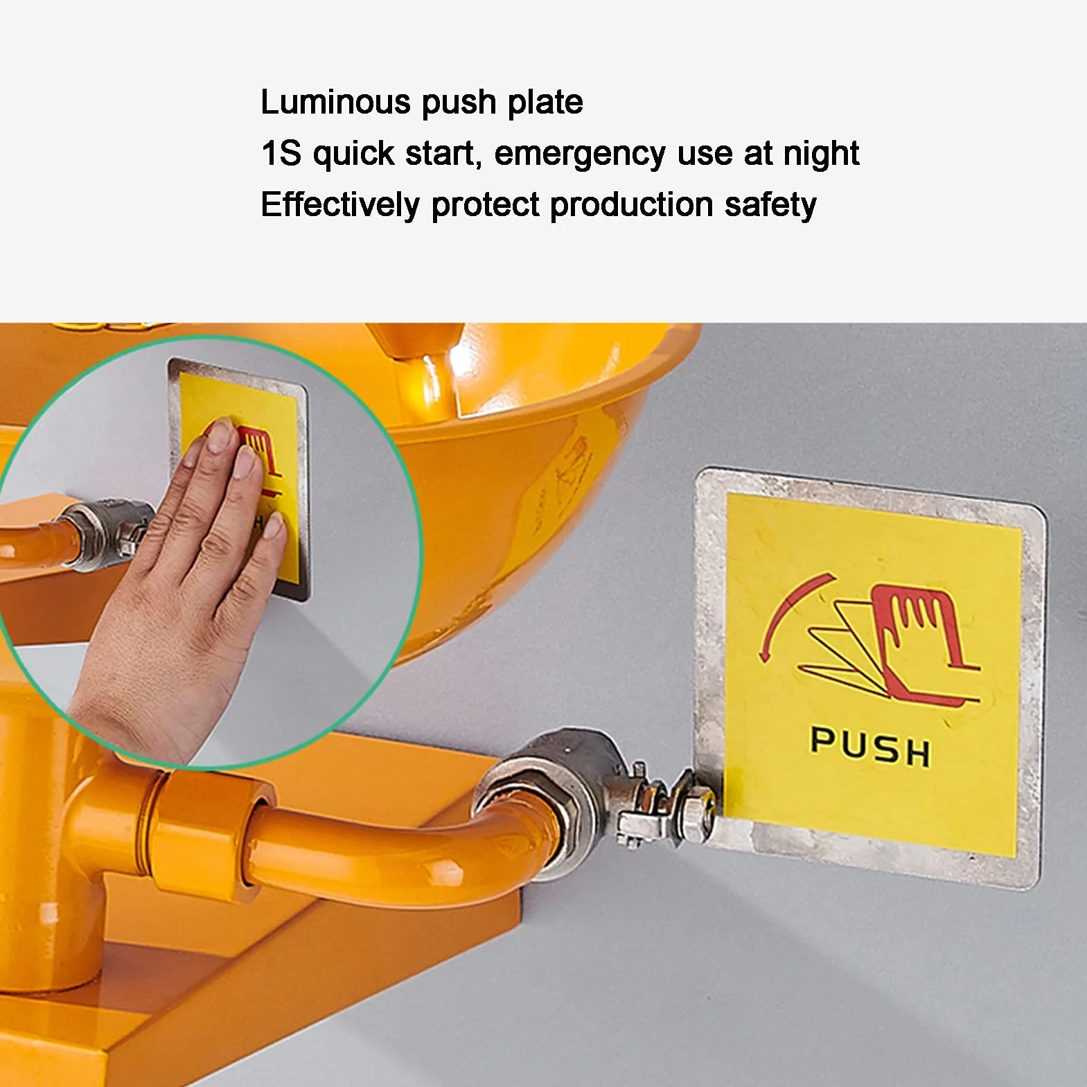 Lavaocchi A Parete Acciaio Inossidabile 304 Ciotola Emergenza Doppio Ugello 275x260mm