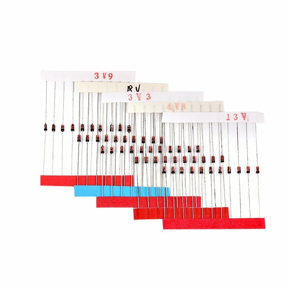 DollaTek 300Pcs 2V-39V 30 Valori 1/2W 0.5W Set Diodi Zener Kit Assortimento