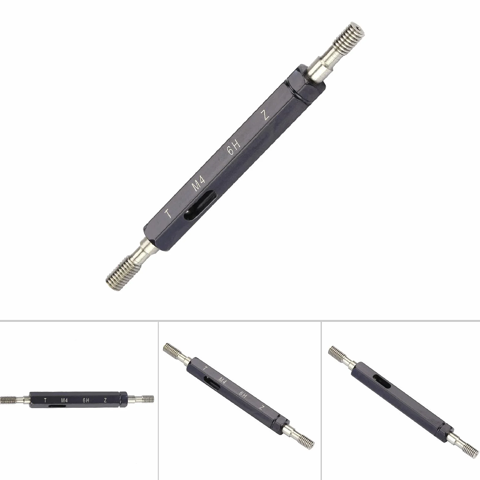 Calibro per Filettatura in Acciaio Strumento Misurazione Diametro Passo (M4*0,7)