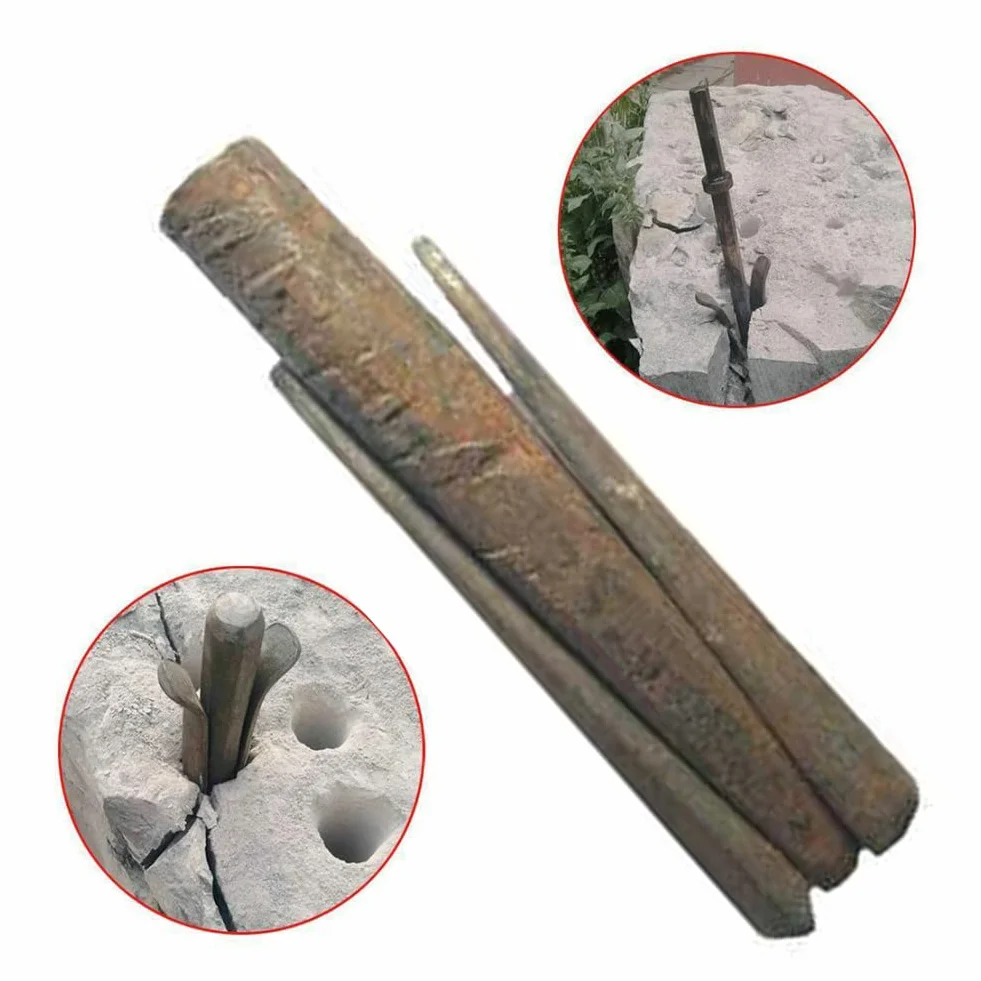 Rock Stone Splitters 30mm Metal Wedges Concrete Rock Splitter for Granite Marble