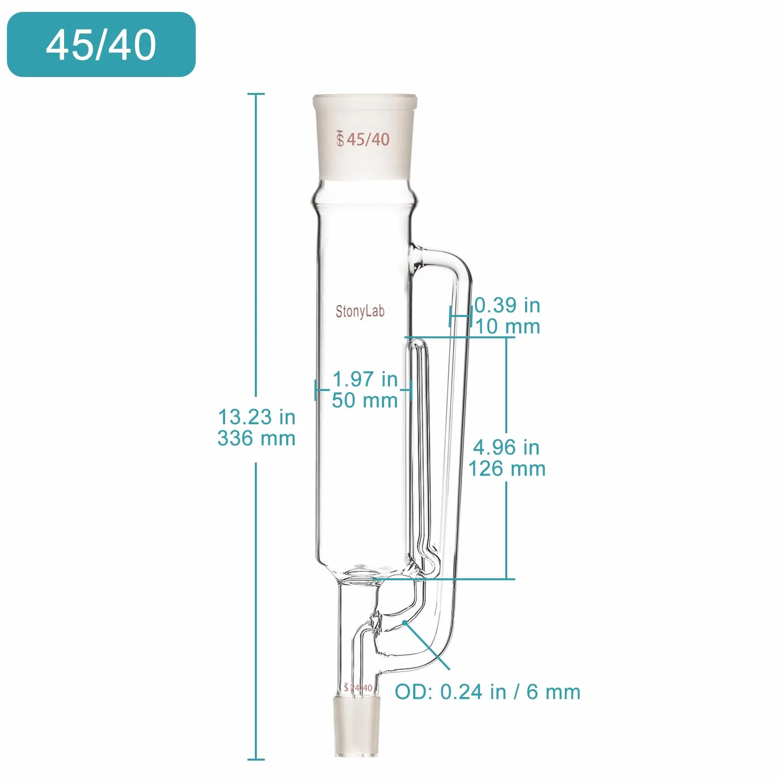 stonylab Apparecchio di Estrazione Soxhlet da 500ml, Vetro Borosilicato, Estrattore Soxhlet 45/40 con Condensatore Allihn e 2 Palloni a Fondo Piatto da 500ml con Giunto 24/40, Unità Completa