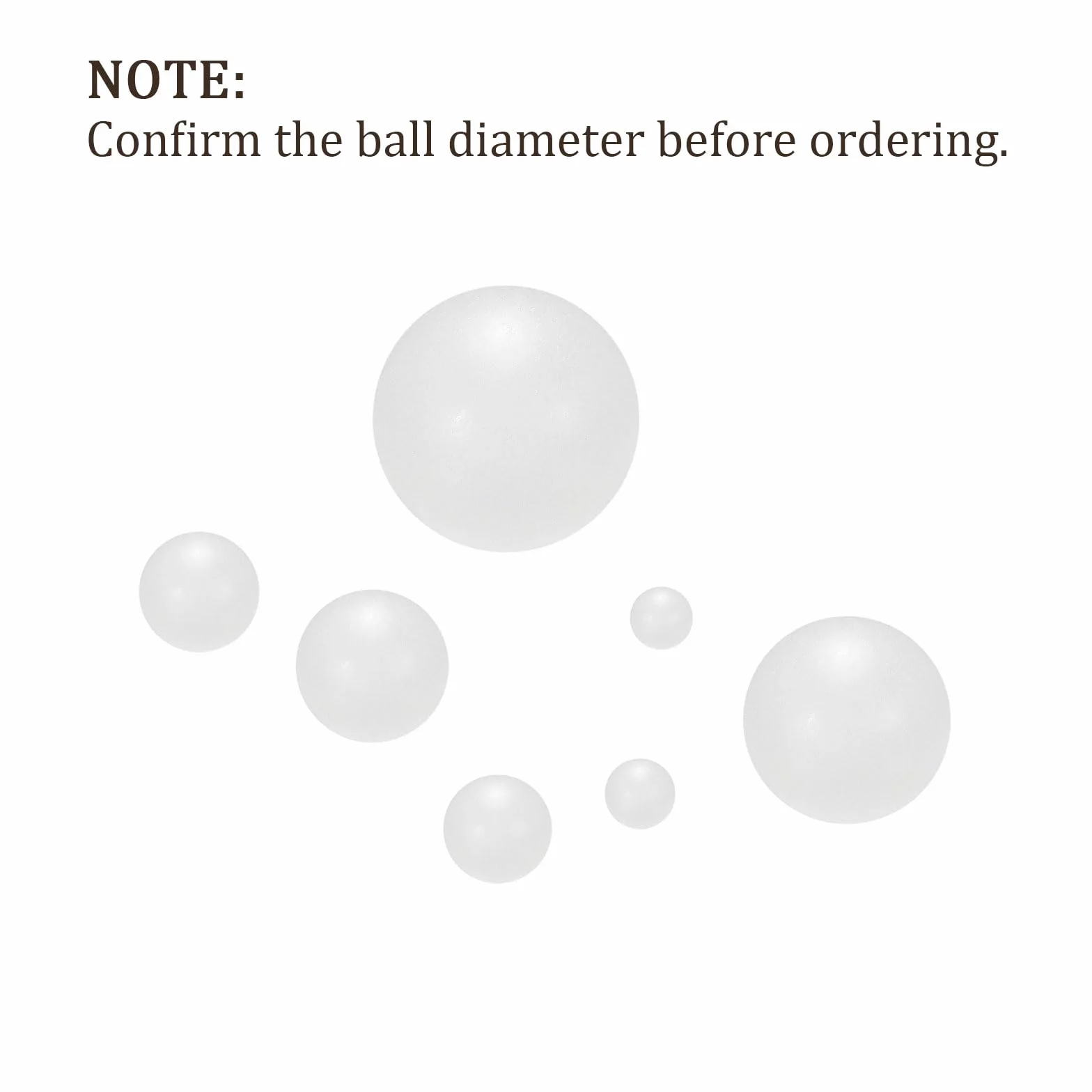 Palline in PP 5mm Cuscinetto a Sfera in Plastica per Valvole Trasportatori Rulli