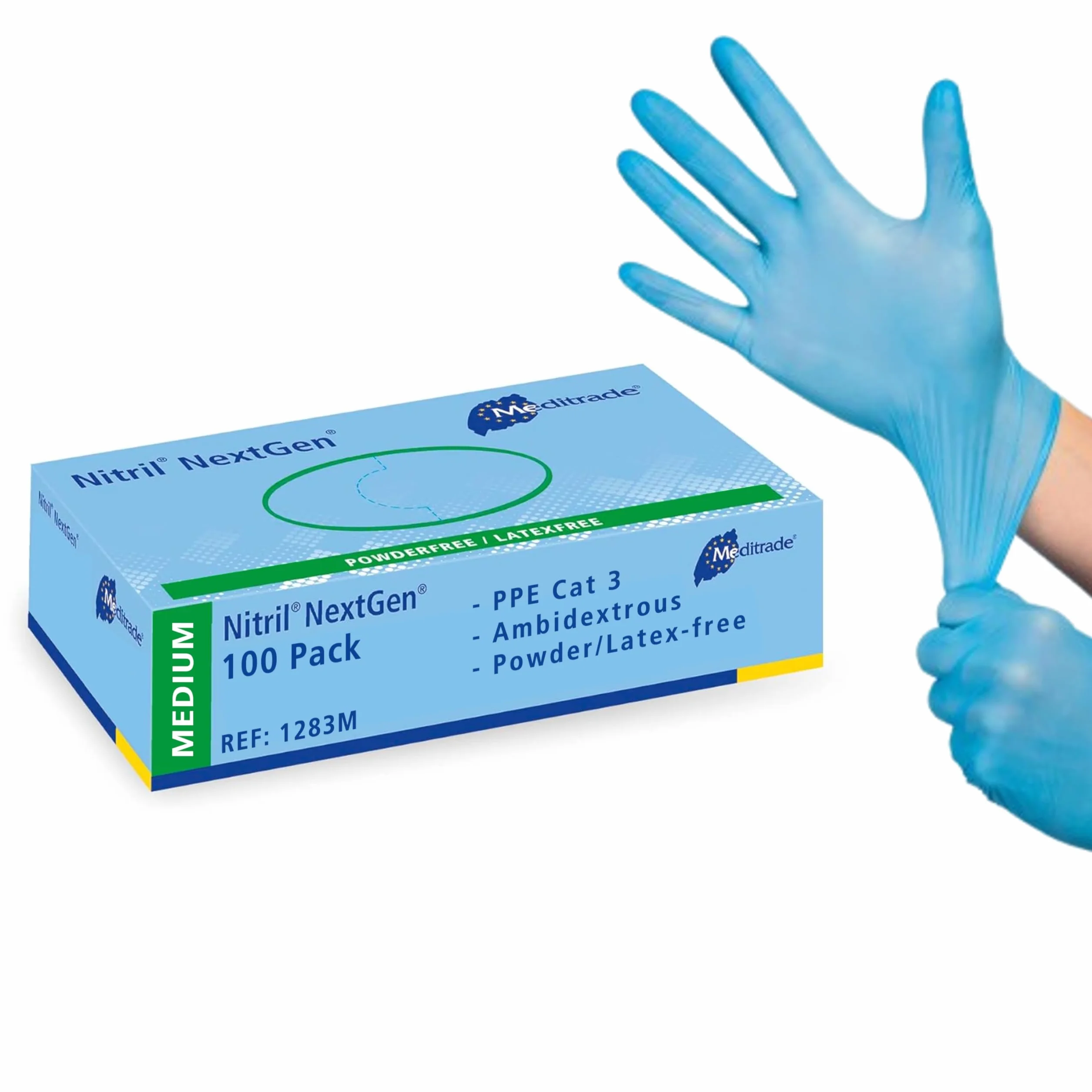 Guanti usa e getta in nitrile NextGen 100 pezzi M Blau