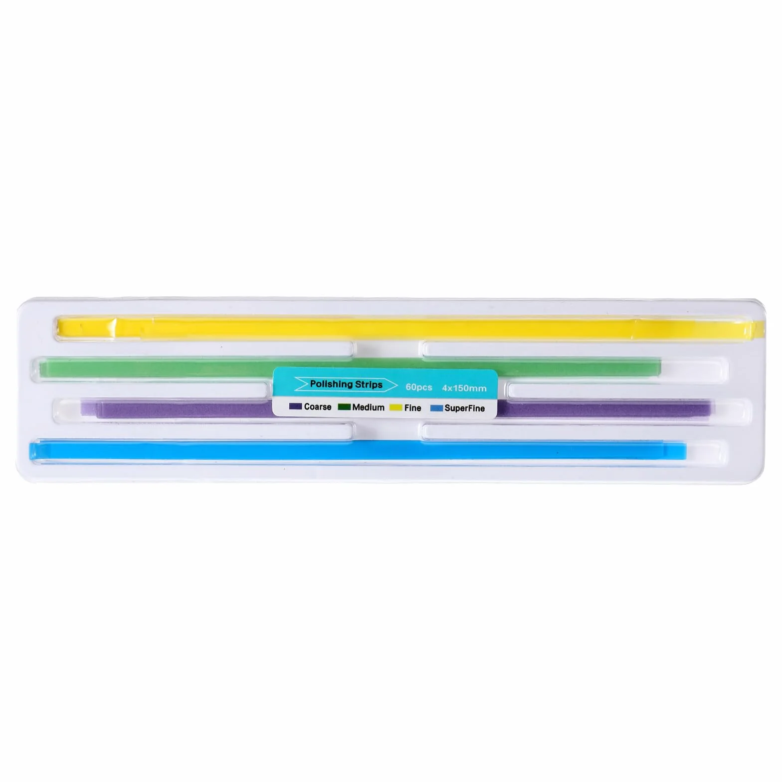 Qianyu 60 strisce dentali per lucidatura dentale, abrasive universali 4 mm x 150 mm
