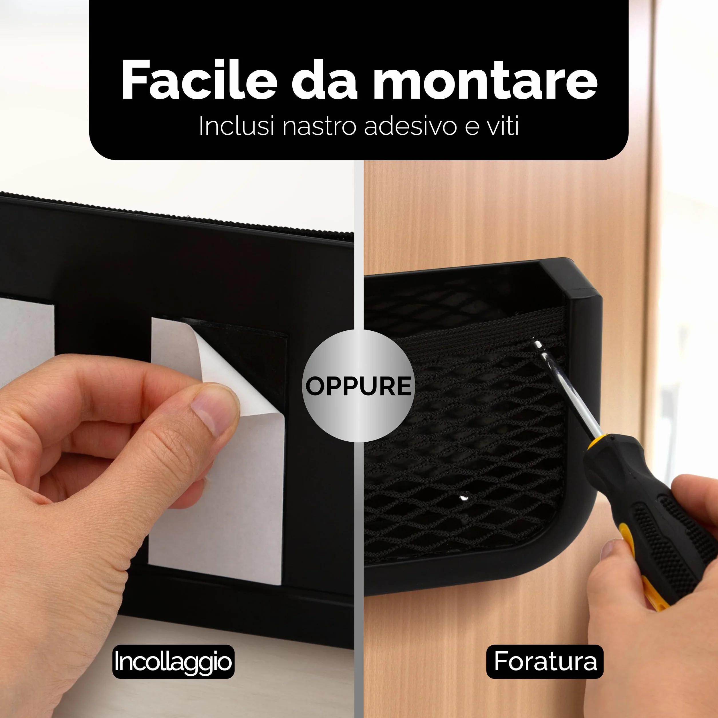 Vicera Rete Portaoggetti per Camper e Roulotte - Rete Portaoggetti in Plastica Robusta ed Elastica - Materiale di Montaggio Incluso