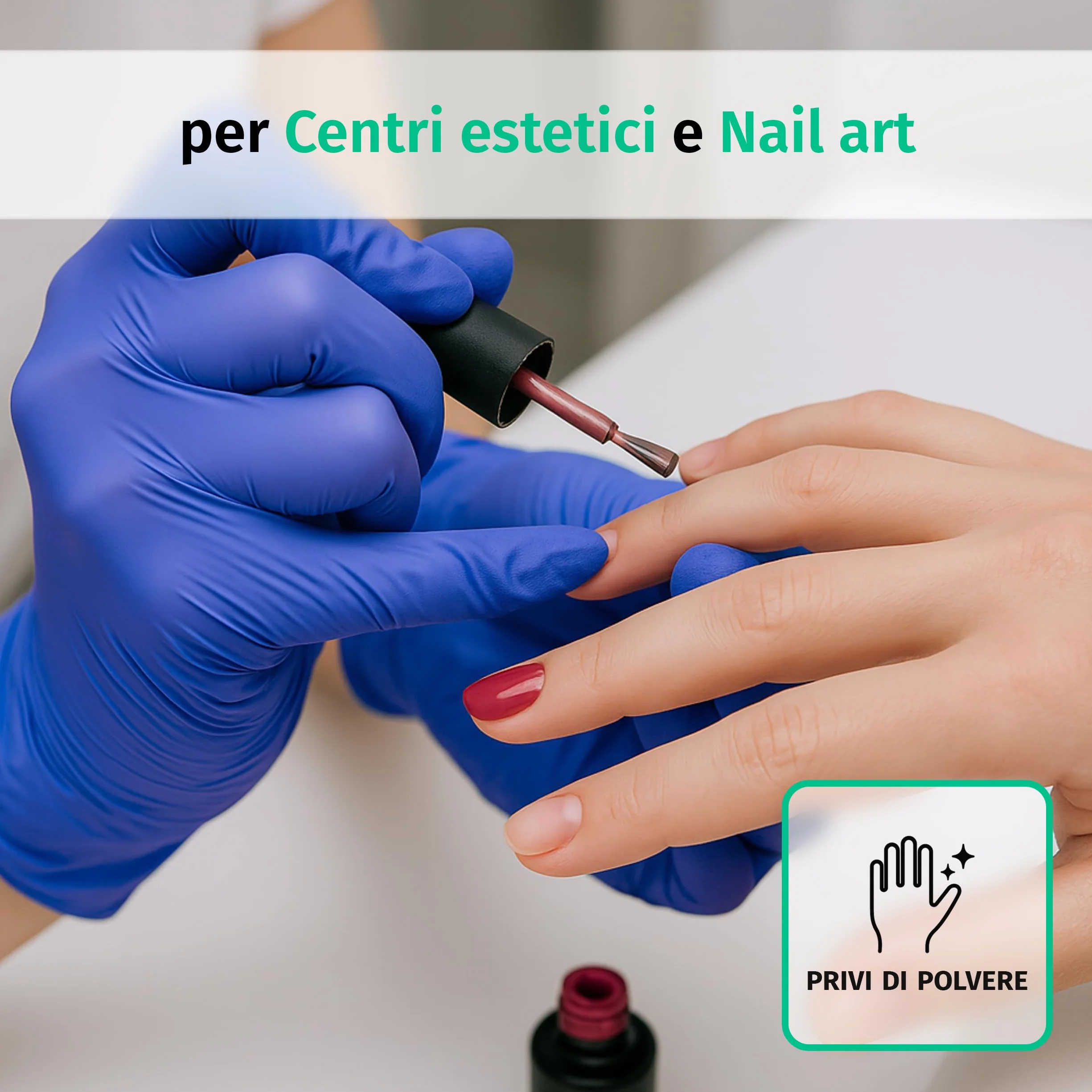 Guanti Nitrile S Viola 100 Pezzi Monouso Senza Lattice Senza Polvere