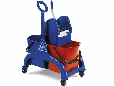 Carrello lavapavimenti professionale Fred 2 x lt.25 Blu in Plastica