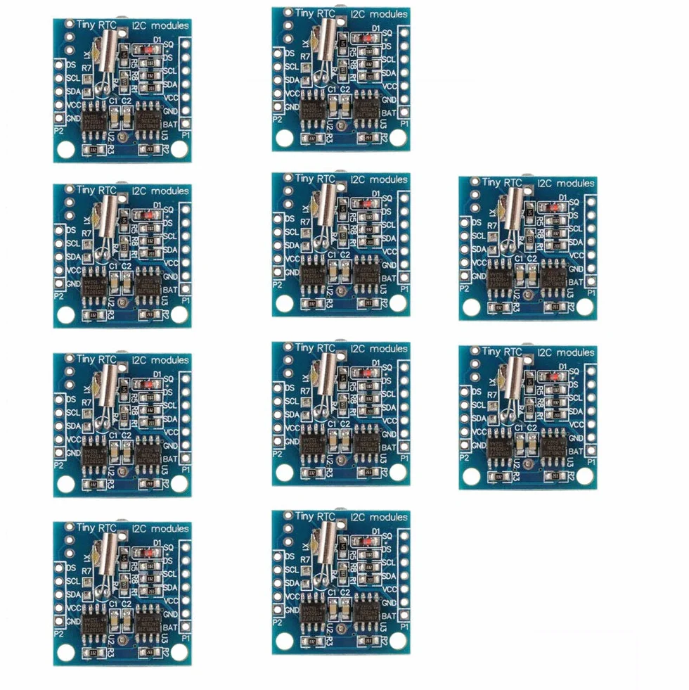DollaTek 10 Pezzi minuscoli RTC I2C DS1307 AT24C32 modulo Orologio in Tempo Reale per Arduino AVR Arm PIC 51