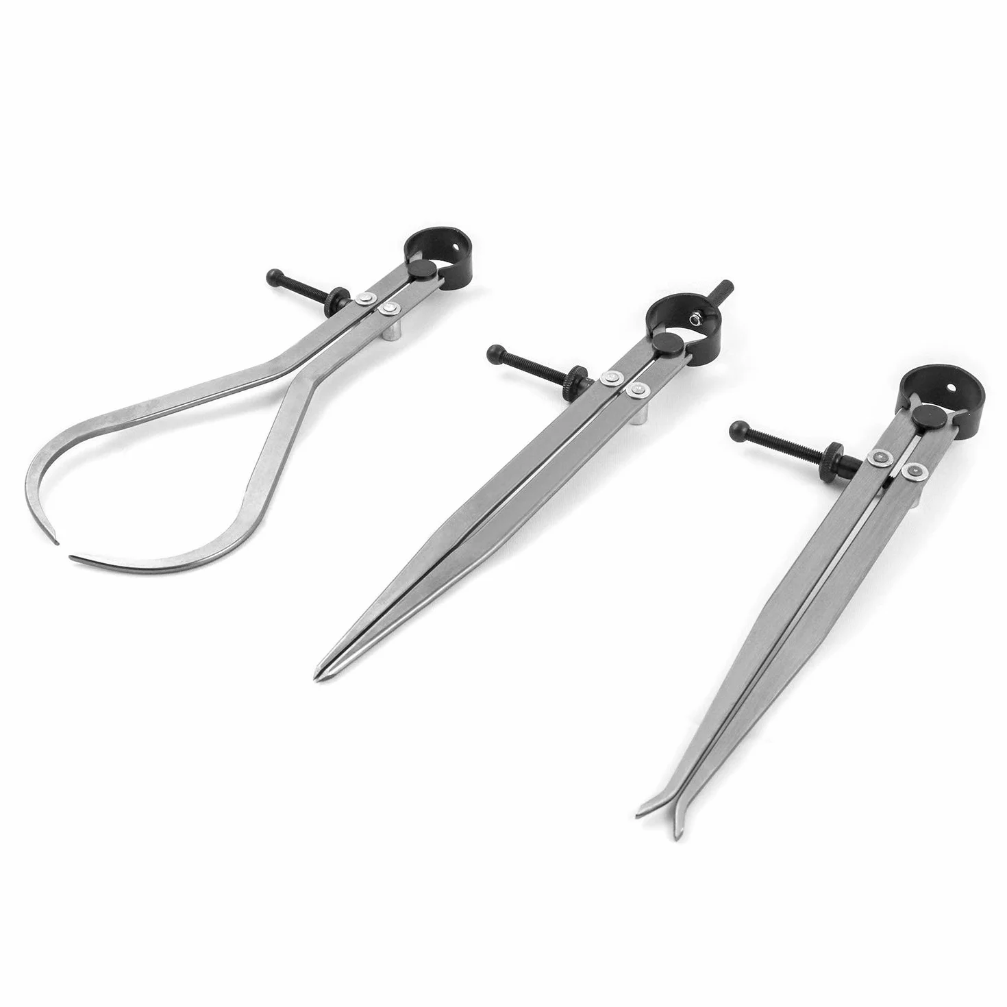 QWORK Set di Compassi per Disegno Tecnico 228mm 3 pezzi