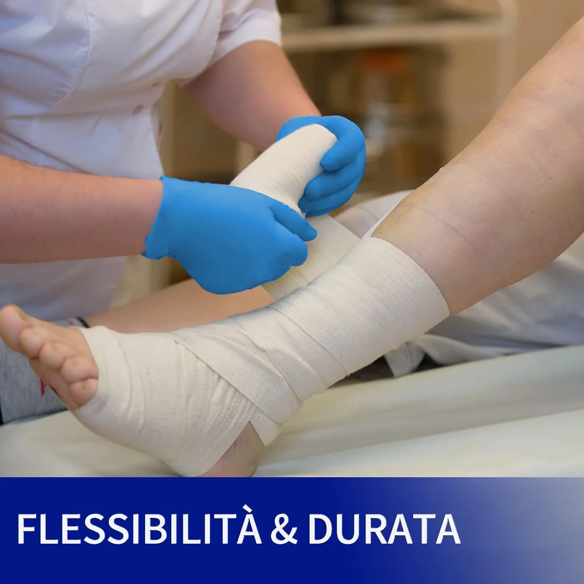 Guanti monouso da esame in Nitrile Blu Taglia L 100 pezzi Senza polvere Ipoallergenici CE EN374 EN455 3,5 Mil