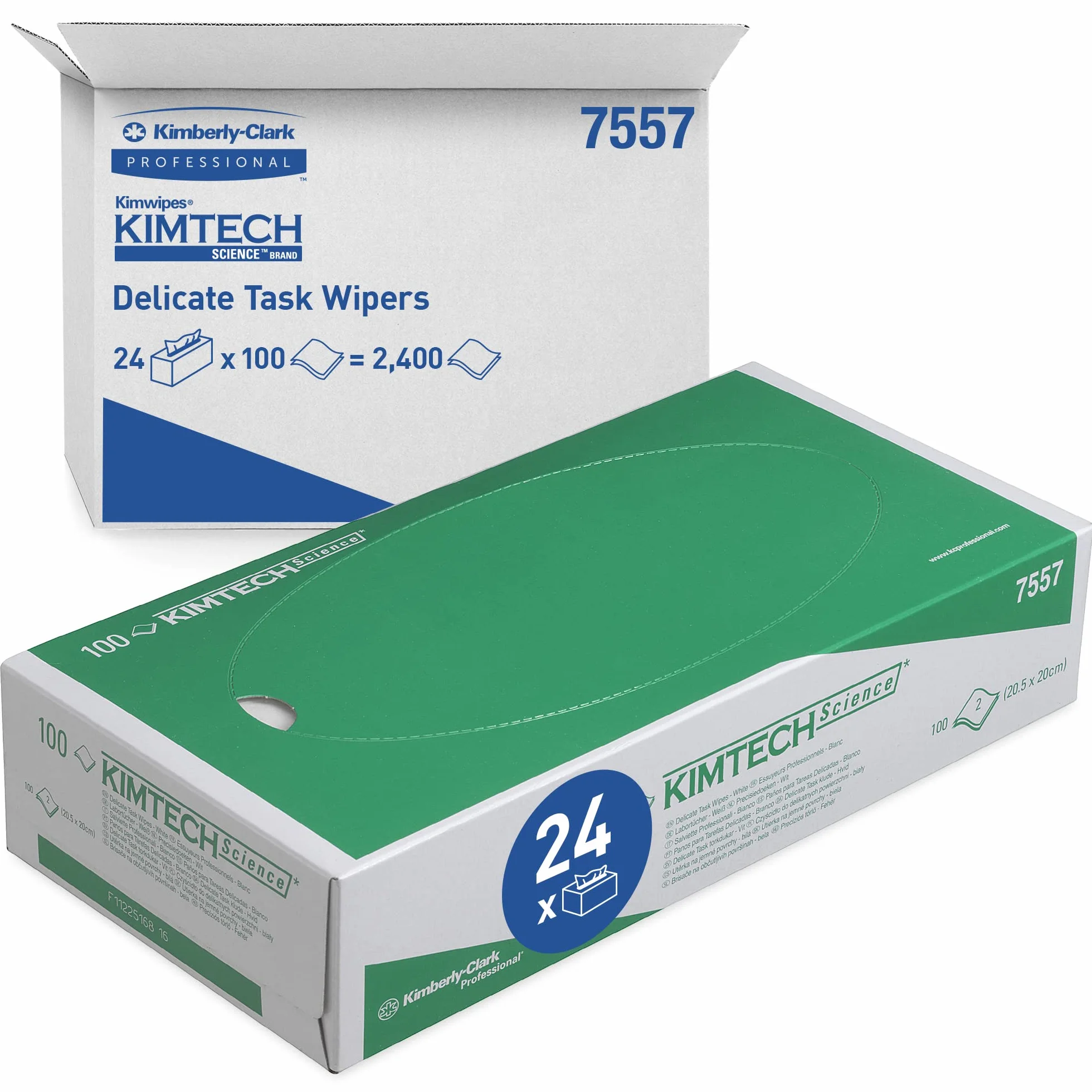 Kimtech Science Panni per la Pulizia di Precisione 2 veli bianco 24 cartoni x 100 panni 2400