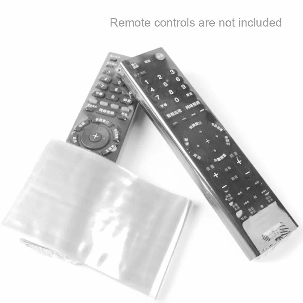 10 sacchetti termoretraibili per telecomando TV, in PVC trasparente, pellicola protettiva universale termorestringente per aria condizionata, video e TV (dimensioni: 8 x 25 cm)