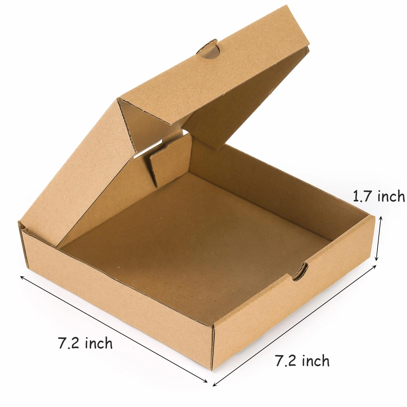 ZENFUN 40 mini scatole per pizza in carta kraft 18 x 18 x 3 cm ondulate contenitori da asporto