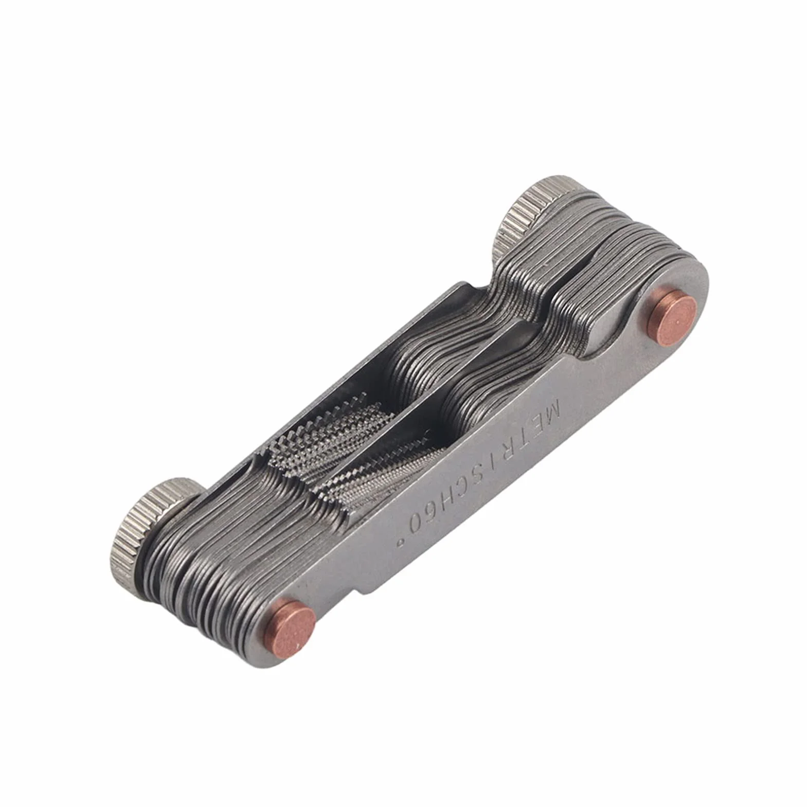 Calibro per Filettature Metrico e Pollici 52pcs Acciaio Inossidabile Strumento Misurazione Passo 60 55 Gradi