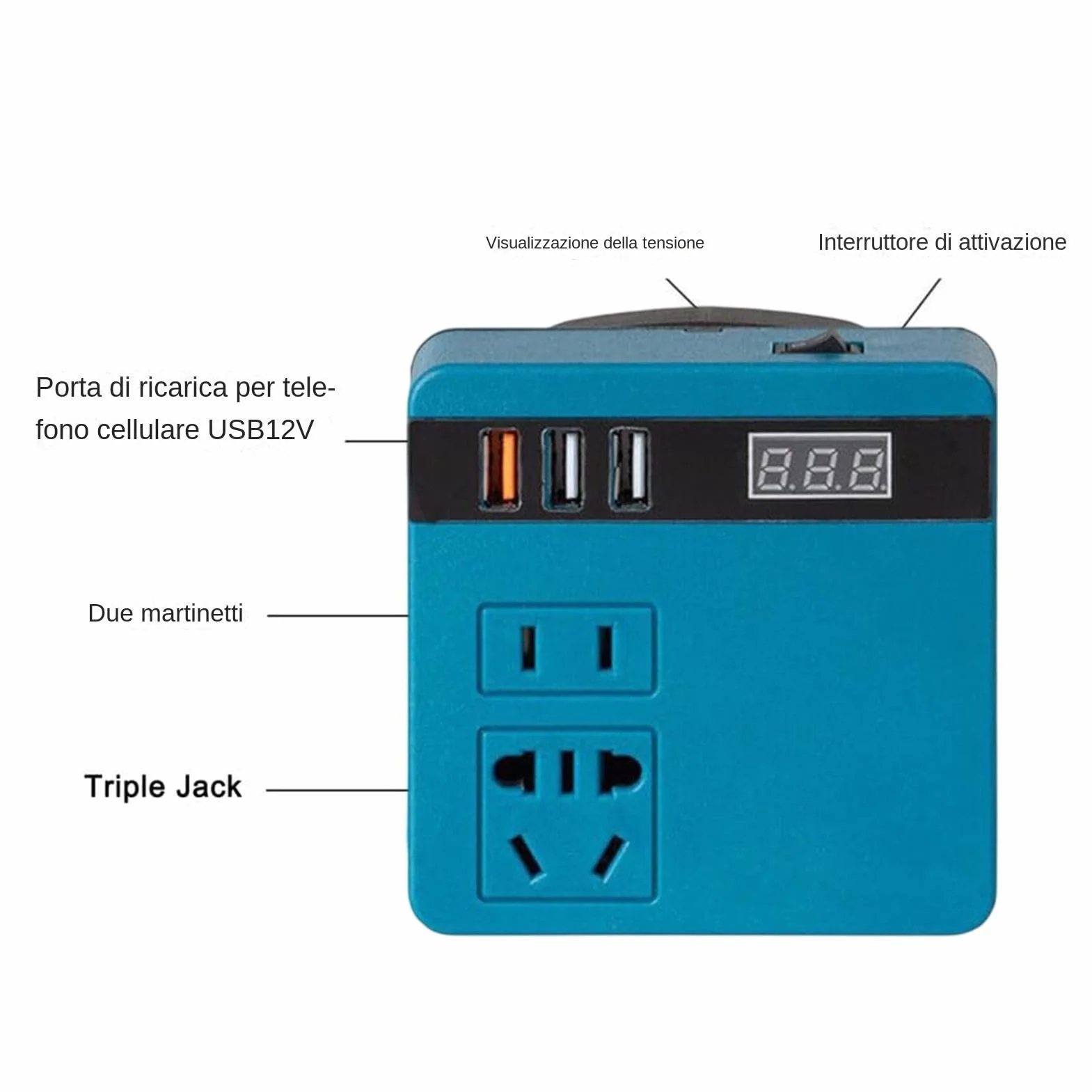 Inverter Di Alimentazione a Batteria - Generatore Di Centrali Elettriche Solare Per Uso Off-grid | Compatto Ad Alta Efficienza Con Batteria AC/DC