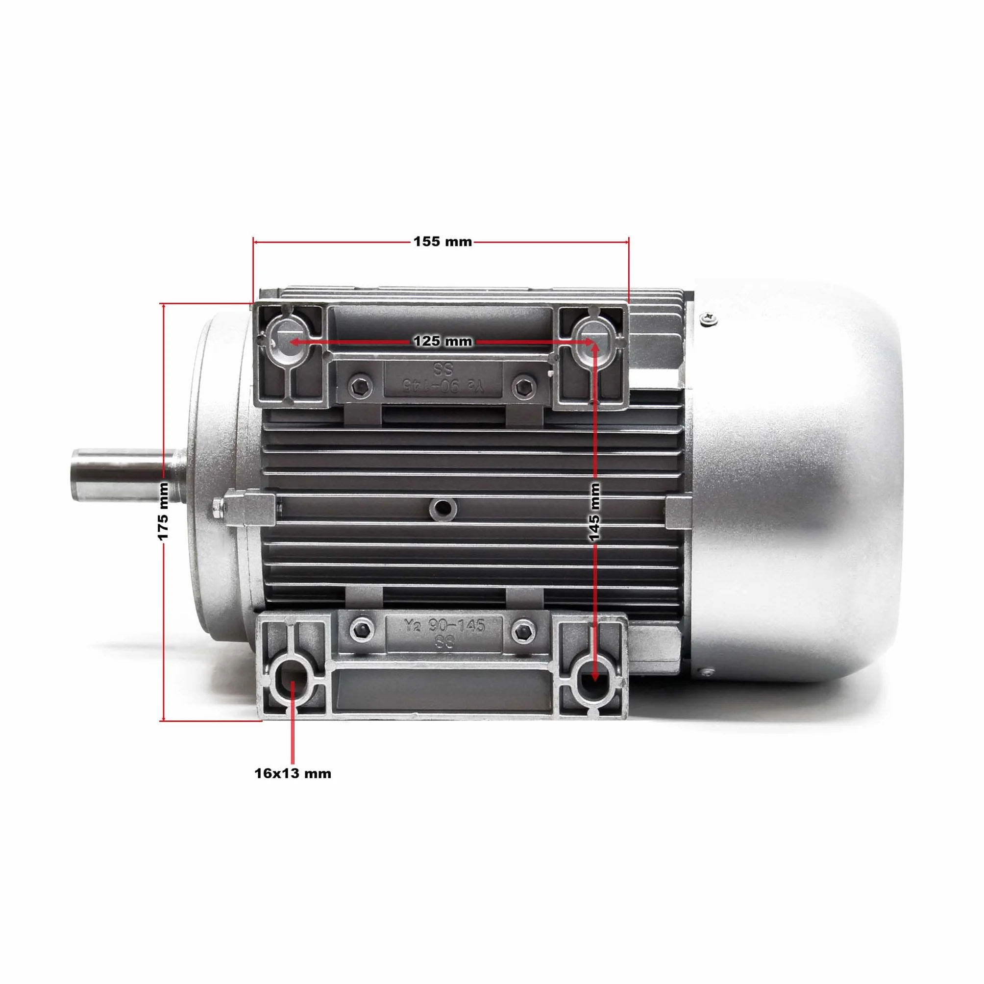 Wiltec Motore elettrico monofase 2 poli 230 V 1,5 kW, condensatore di avviamento 2850 giri/min, avvolgimento in rame