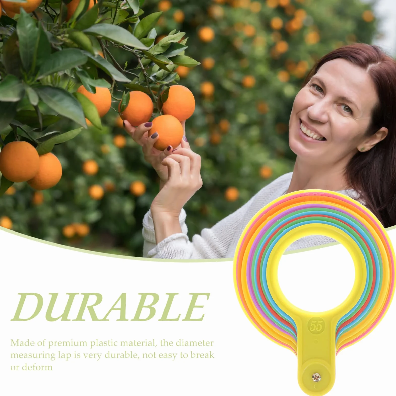 Happyyami Anelli di Misurazione della Frutta Strumento Misurazione Diametro Arancione Misuratore di Verdure