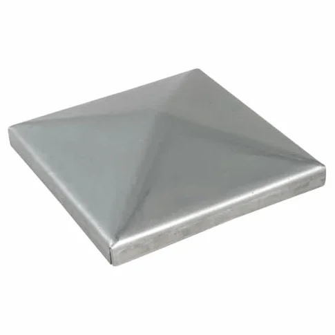Copripilastro a base Quadra 200x200mm 1,5 mm In Ferro Zincato 3 pz