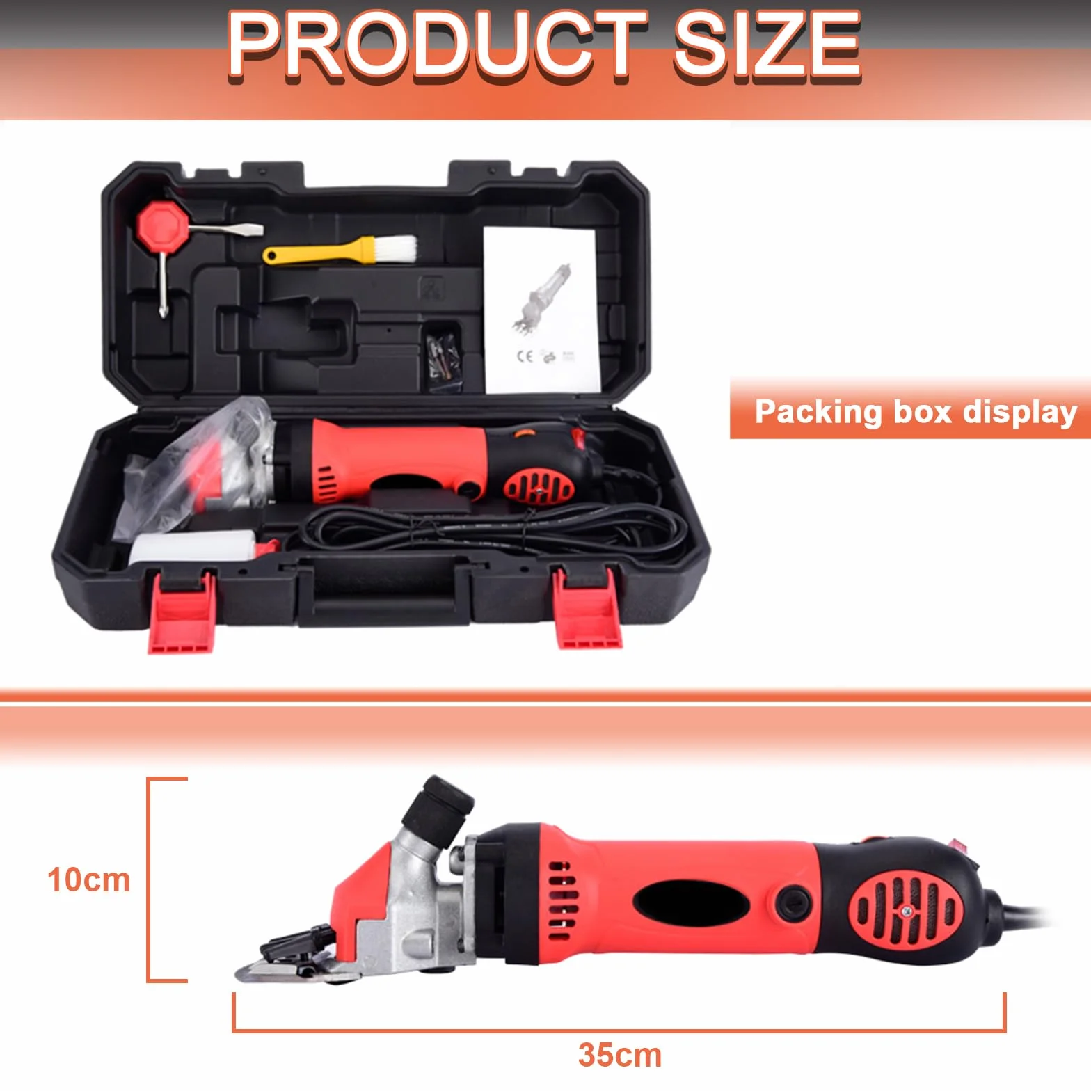 Tosatrice Elettrica per Pecore 900W 6 Velocità Lama Dritta 13 Denti Cavo 3M Professionale