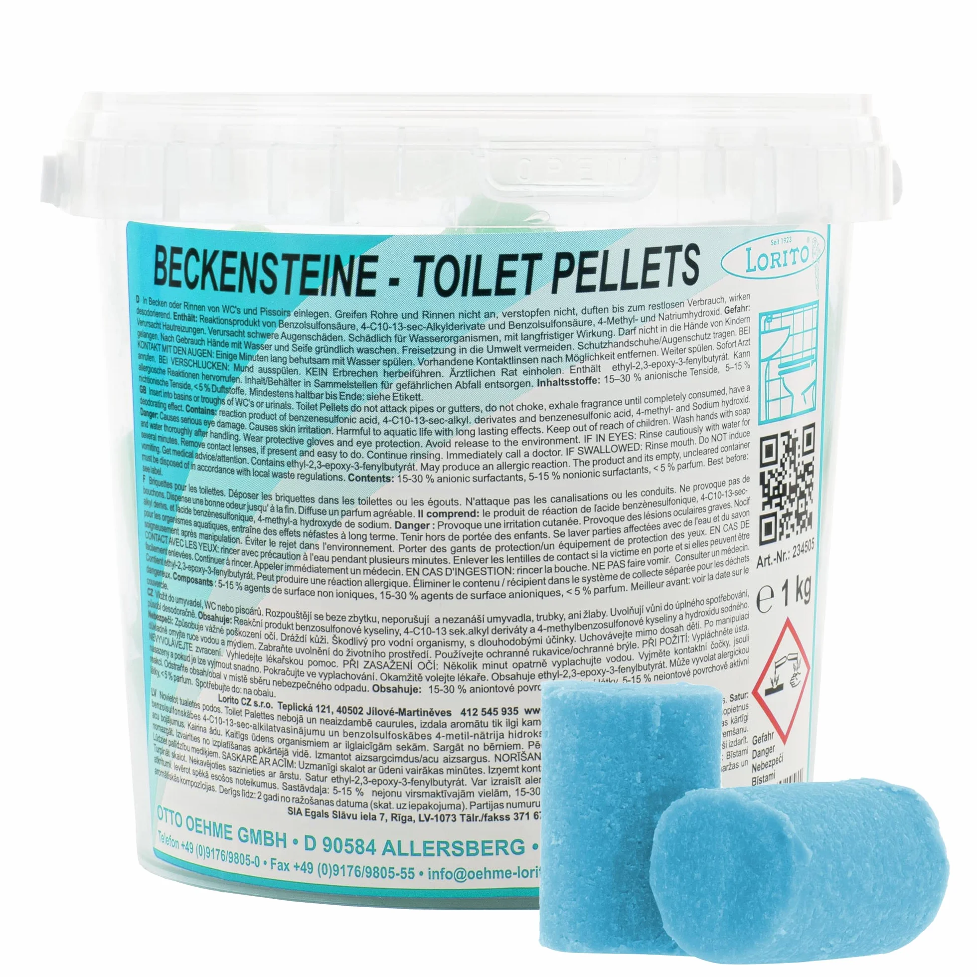 Lorito Pietre per orinatoio Ocean 345 deodorante per WC e lavabo