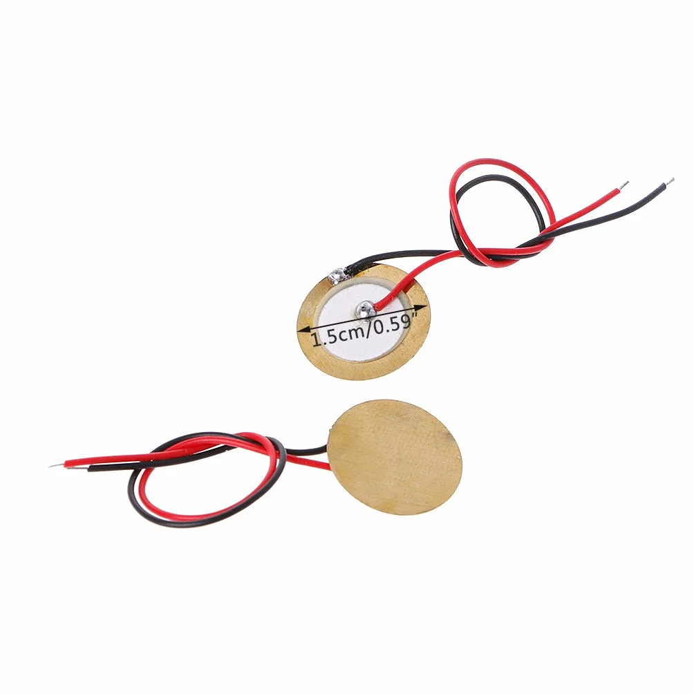 Piastra in Ceramica piezoelettrica piezoelettrica da 10 Pezzi Diametro 15 mm per Altoparlante cicalino