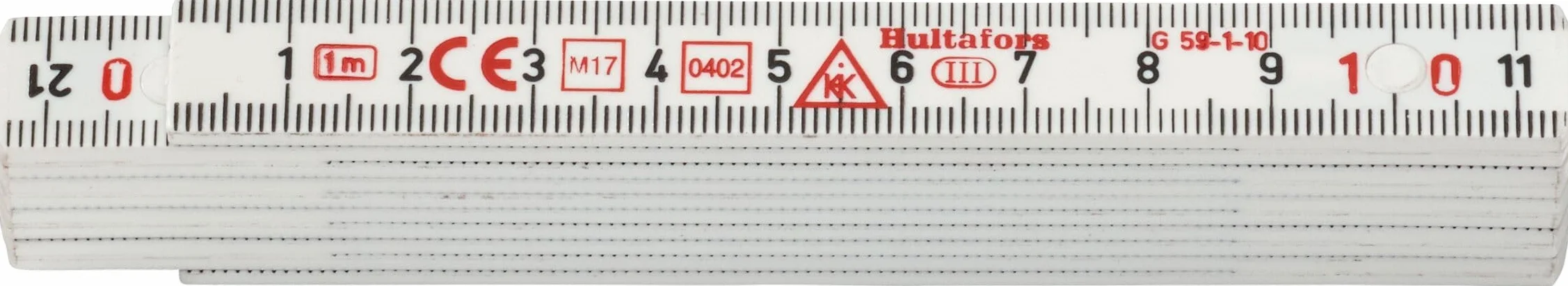 Hultafors 200364 1 m "G59 – 2,5-25,4 cm Metro pieghevole, colore: bianco