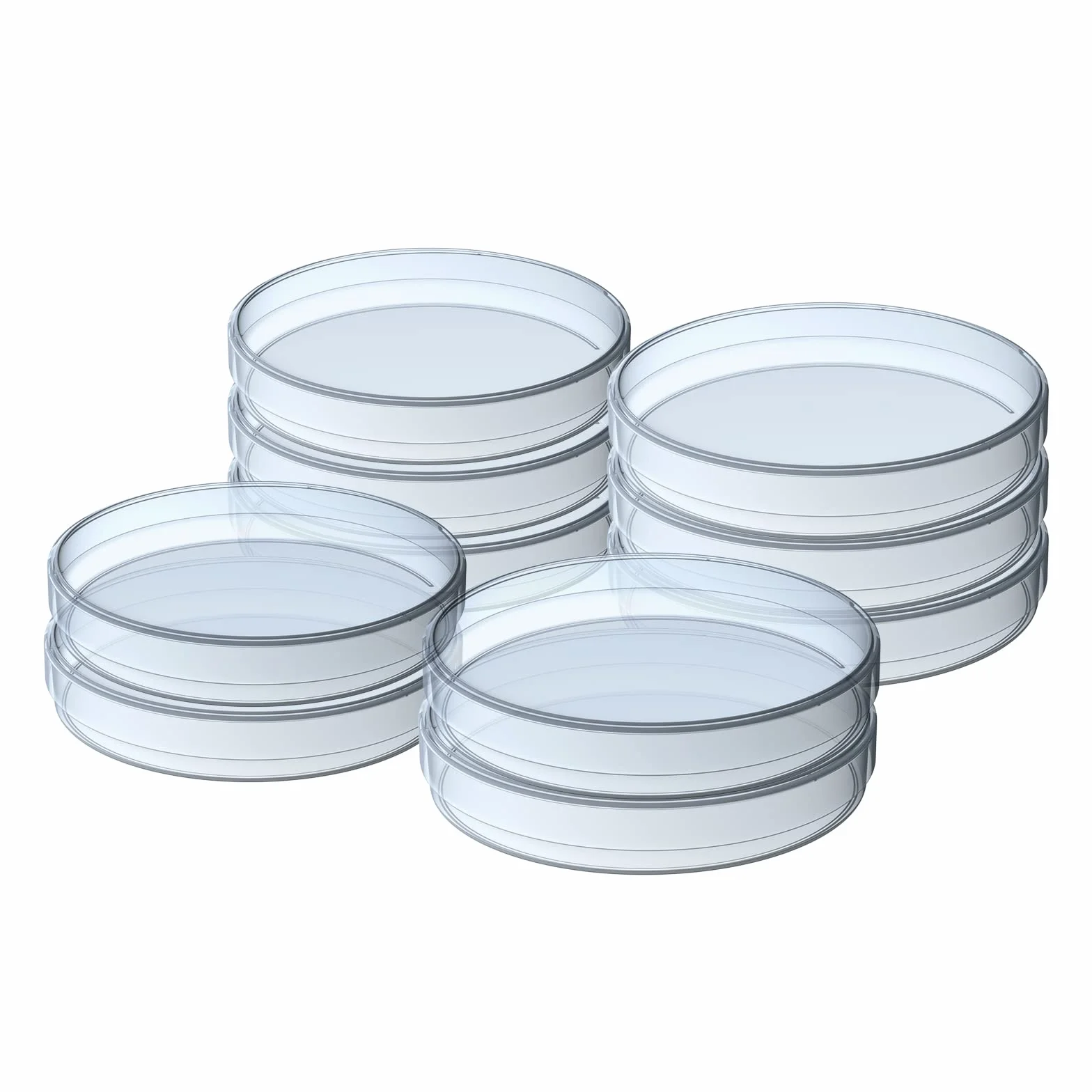 Confezione da 10 piastre Petri sterili in plastica spessa con coperchio, piastra Petri trasparente con 3 prese d'aria, diametro 90 mm x profondità 15 mm, per esperimenti scientifici di laboratorio