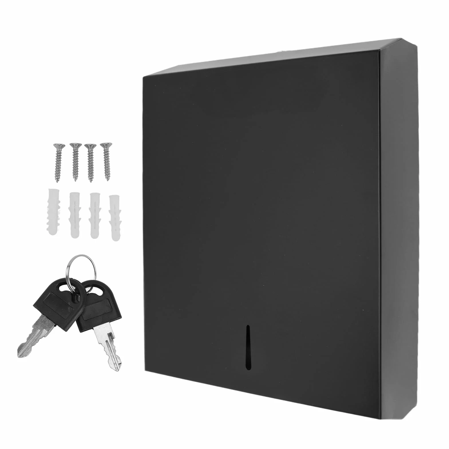 Dispenser di Asciugamani di Carta Senza Perforazione Elegante Contenitore per Fazzoletti Multifunzionale Montato a Parete Durevole in Acciaio Inossidabile per Cucina (#3)